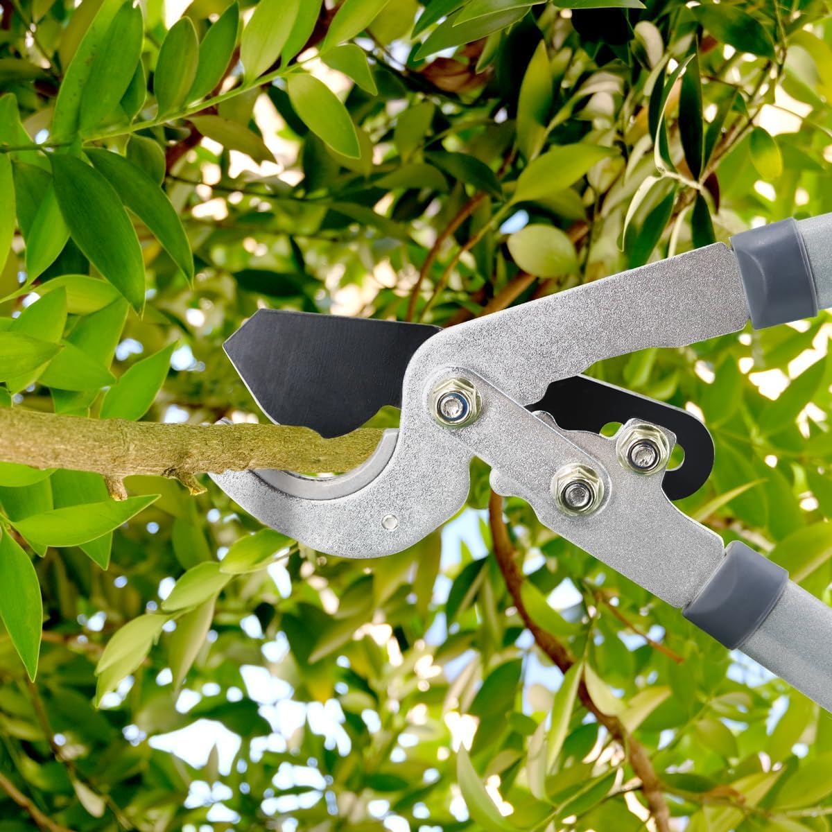 Hortem Gartenschere Set 3 STÜCKE, Scharfe Astschere 72cm, Professionellen Heckenscheren 58cm, Bypass-Baumschere