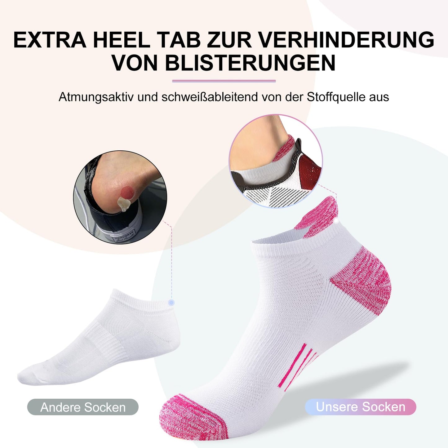 Women's Sneaker Socks – Cotton Low-Cut Sports Socks