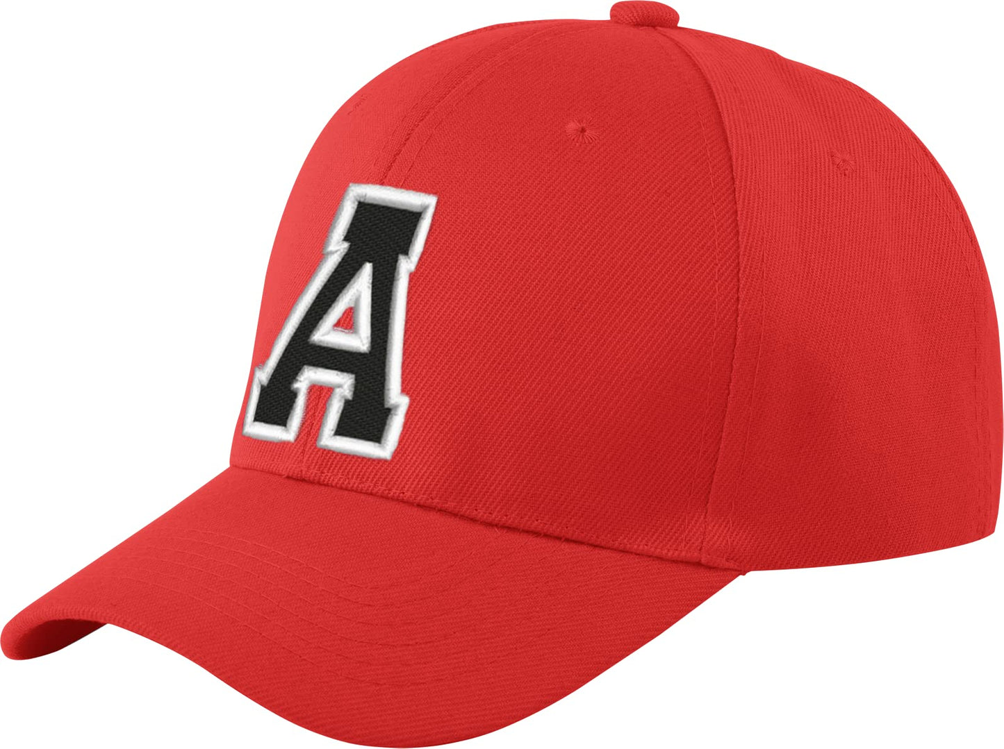 morefaz New Baseballkappe, rot, für Jungen, Mädchen, Kinder, Mütze, Unisex, A-Z, Alphabet