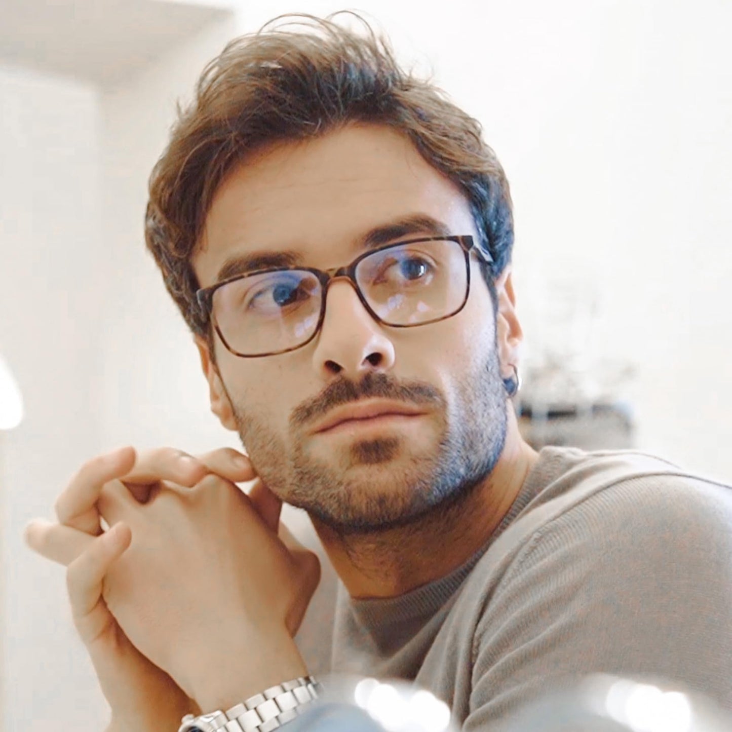 ZENOTTIC Blaulichtfilter Brille & Lesebrille Herren Eckige Rahmen-Leser Anti-Glanz Sport Computerbrille