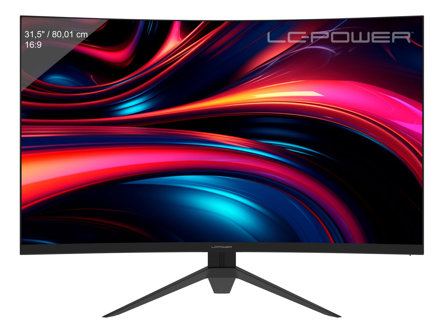 LC-POWER LC-M24-FHD-165-C-V2 24 Zoll Curved Gaming Monitor, FHD 1920x1080 Pixel, 1ms, 165Hz, AMD FreeSync, G Sync kompatibel, HDMI, Display Port, VESA