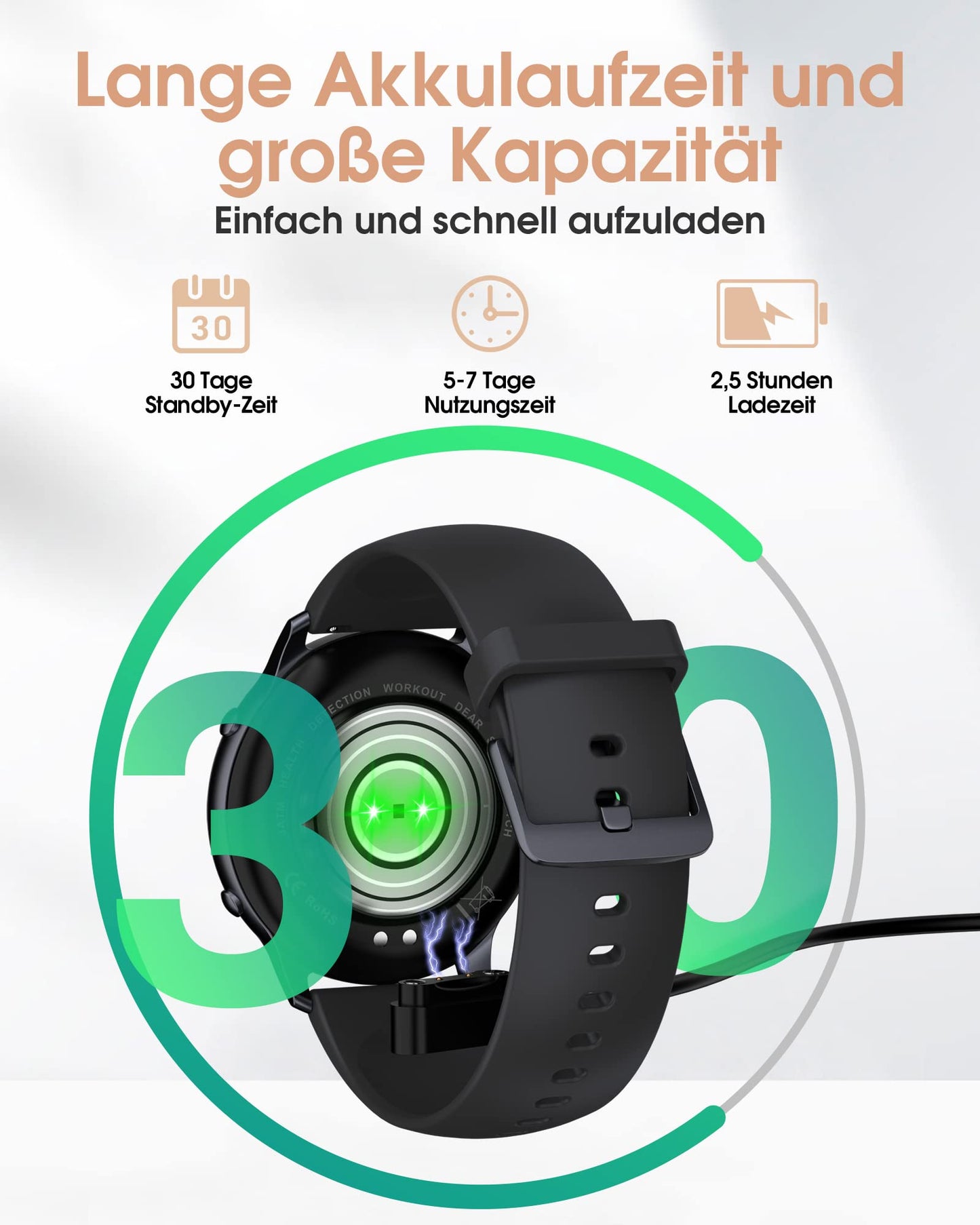 TUYOMA Smartwatch Herren mit Telefonfunktion - 1.91" Smart Watch IP68 Wasserdicht,24h Herzfrequenz, SpO2, Schlafmonitor,SchrittzäHler,112+ Sportarten,Spiele,Kompatibel mit Android IOS