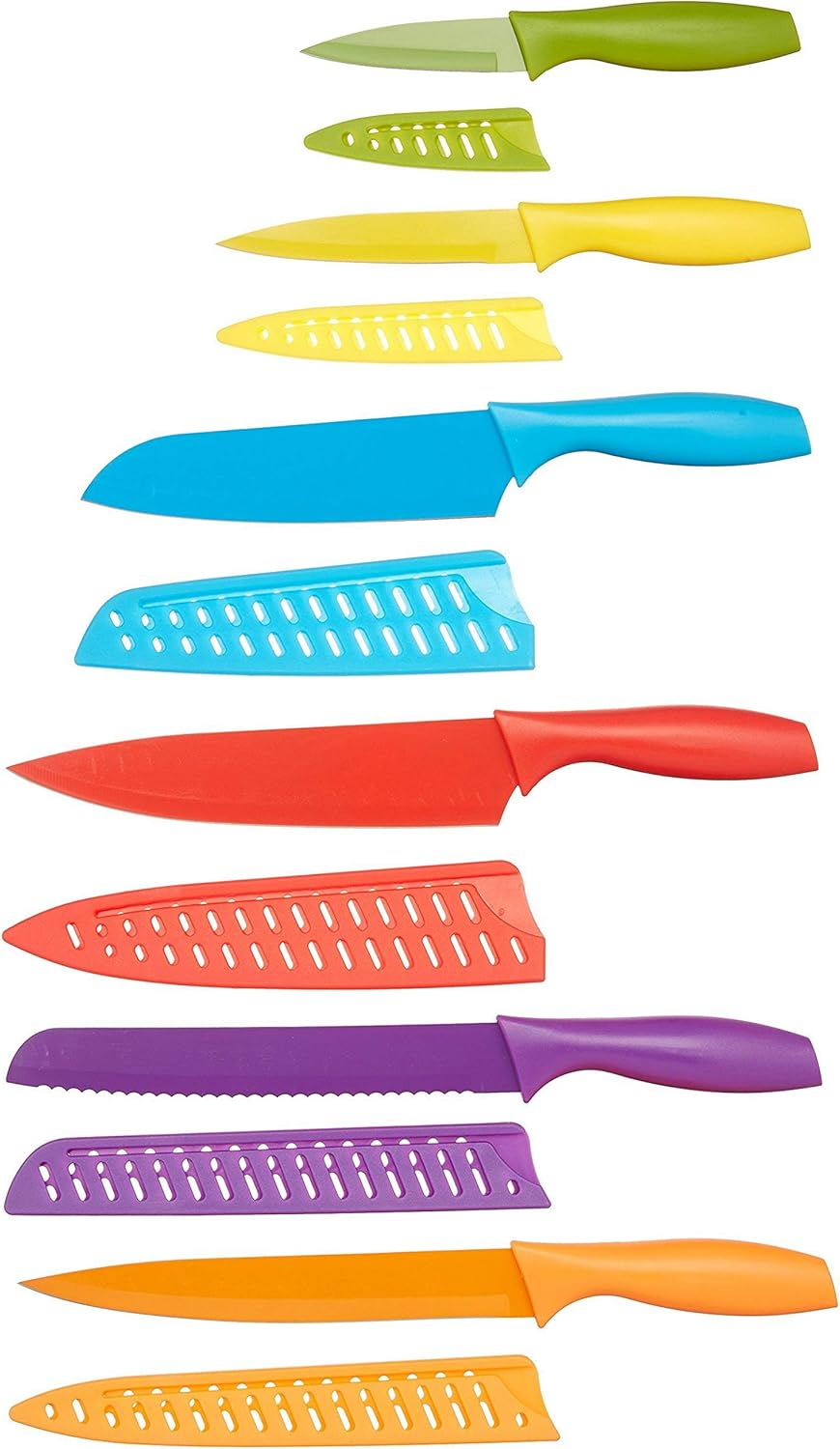 Basics Messer-Set, bunt, 12-teilig