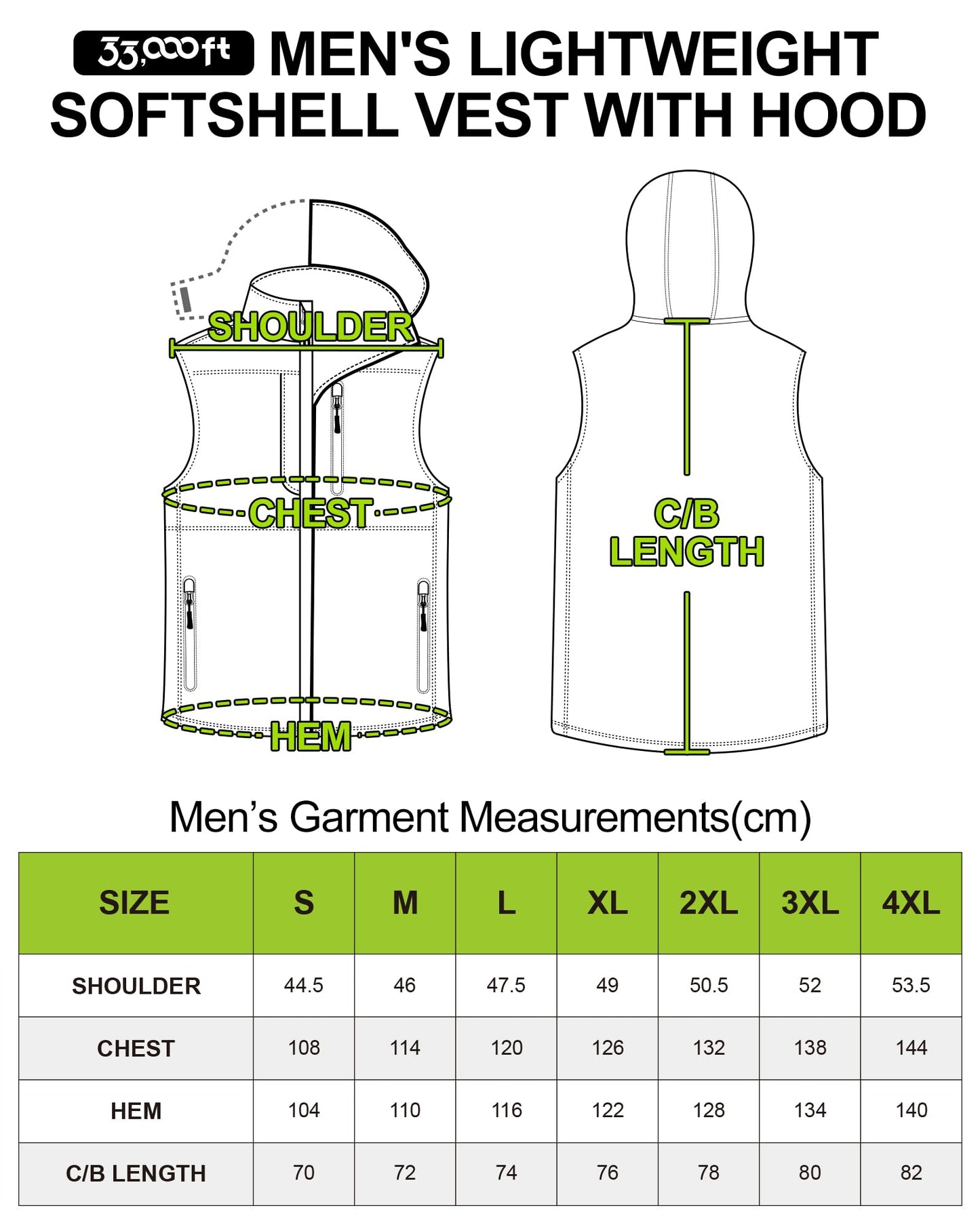 Men’s Outdoor Softshell Vest – Waterproof Sleeveless Jacket