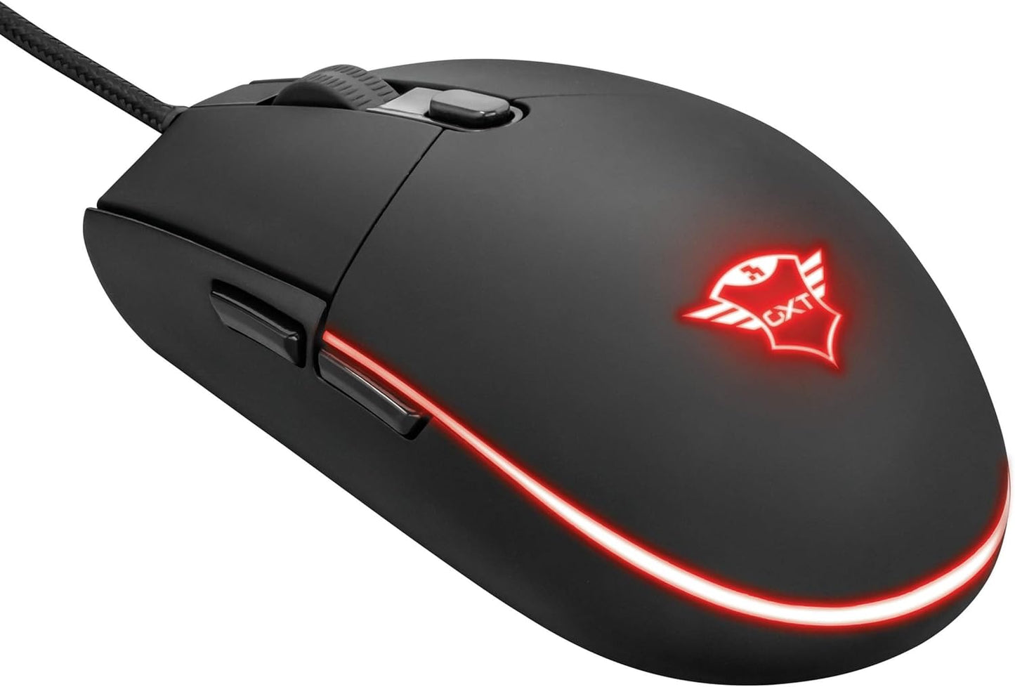 Trust Gaming GXT 838 Azor Gaming-Maus und Tastatur, italienisches Layout QWERTY, USB, Anti-Ghosting, Tastatur mit Hintergrundbeleuchtung LED RGB, Gaming-Maus 800-3000 DPI – Schwarz