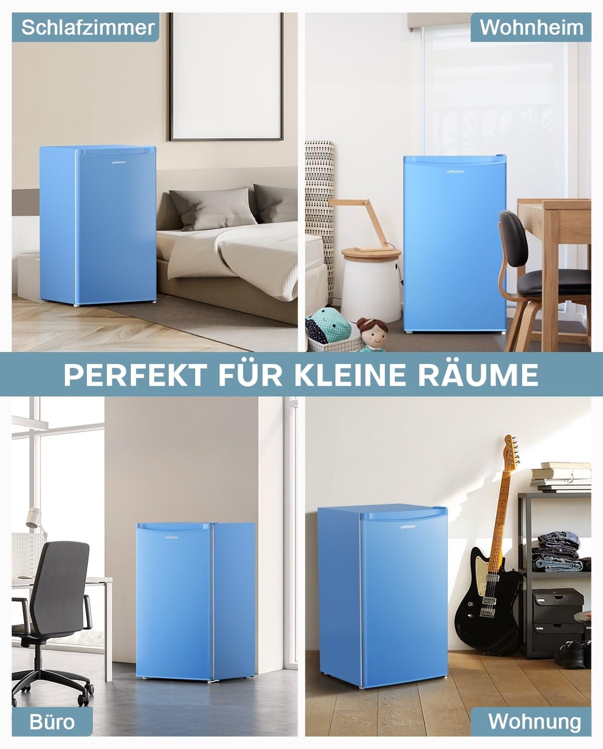 Upstreman 91L Refrigerator with Freezer, Small Refrigerator with Vegetable Compartment and Freezer, Adjustable Thermostat, Mini Fridge for Dorm, Office, Bedroom, White-BR321