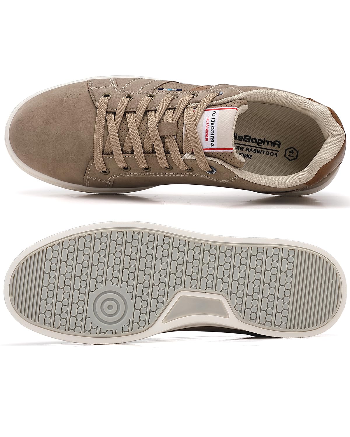 Men’s Casual Leather Sneakers – Lightweight Outdoor Trainers for Walking & Hiking