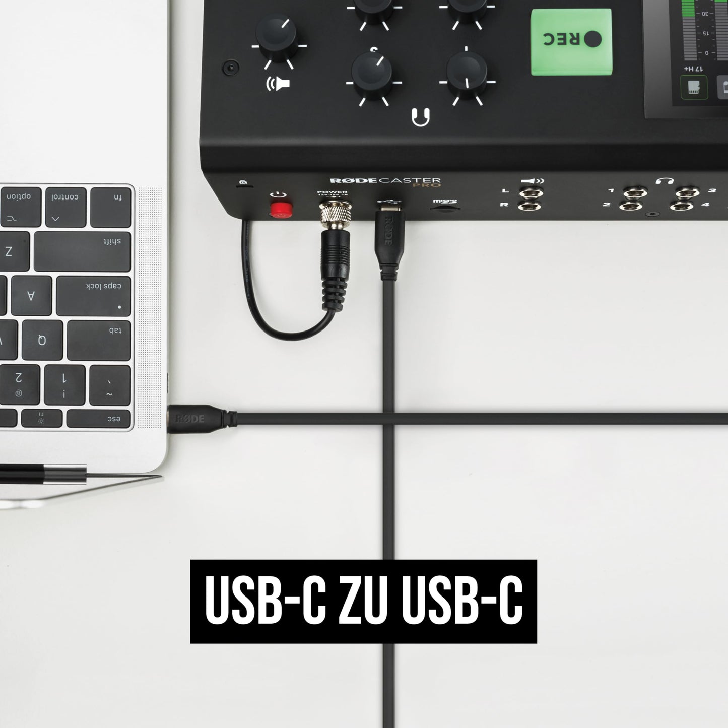 RØDE NT-USB+ Professionelles USB-Mikrofon für Profi-Audioaufnahmen direkt auf dem Computer oder Mobilgerät, schwarz
