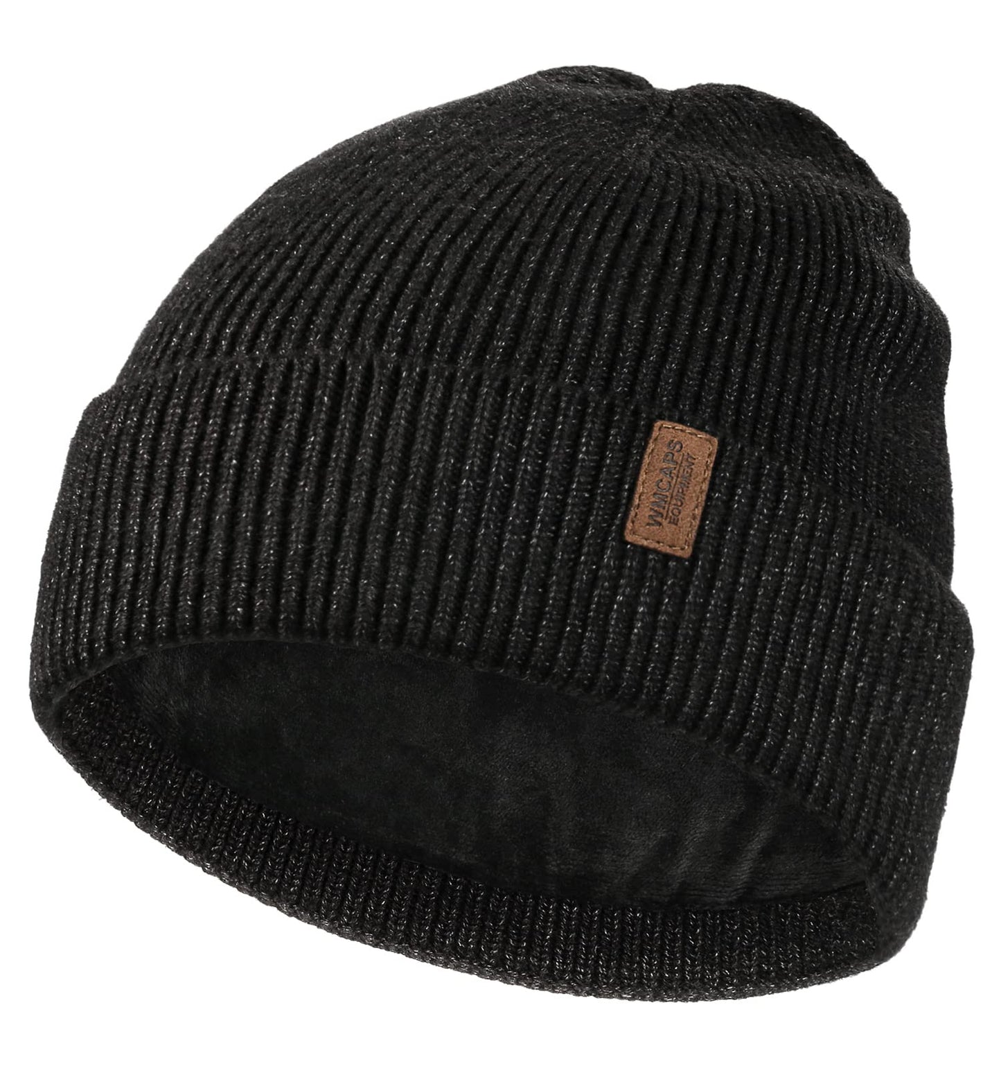 Wmcaps Beanie Mütze, Herren Winter Warme Unisex Wintermütze Strickmütze Dehnbare Weiche Wollmütze mit Bündchen und Dickem Warmem Futter Geschenk für Freundin männer Frauen