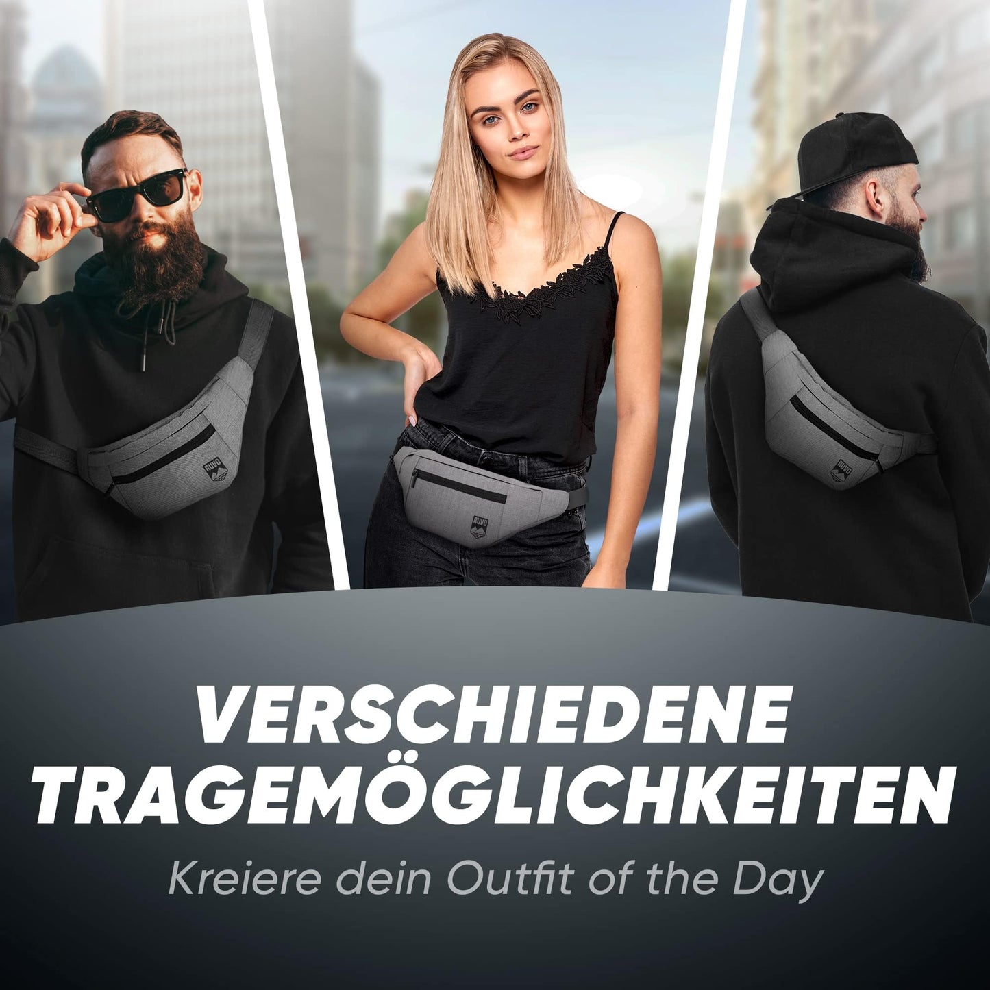 RUVO Waist Bag – Stylish & Spacious Unisex Hip Bag for Every Activity