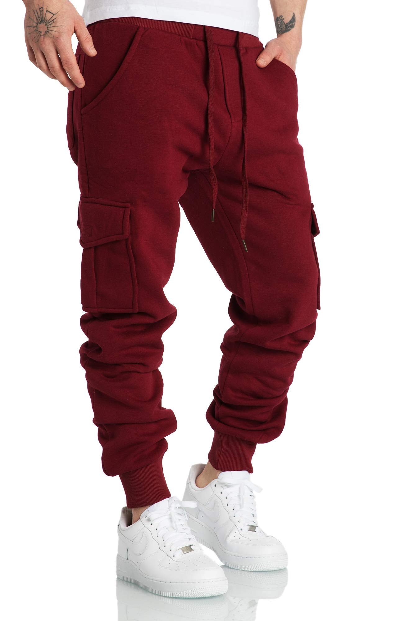 Amaci&Sons Men’s Cargo Jogger Sweatpants – Athletic Training Pants