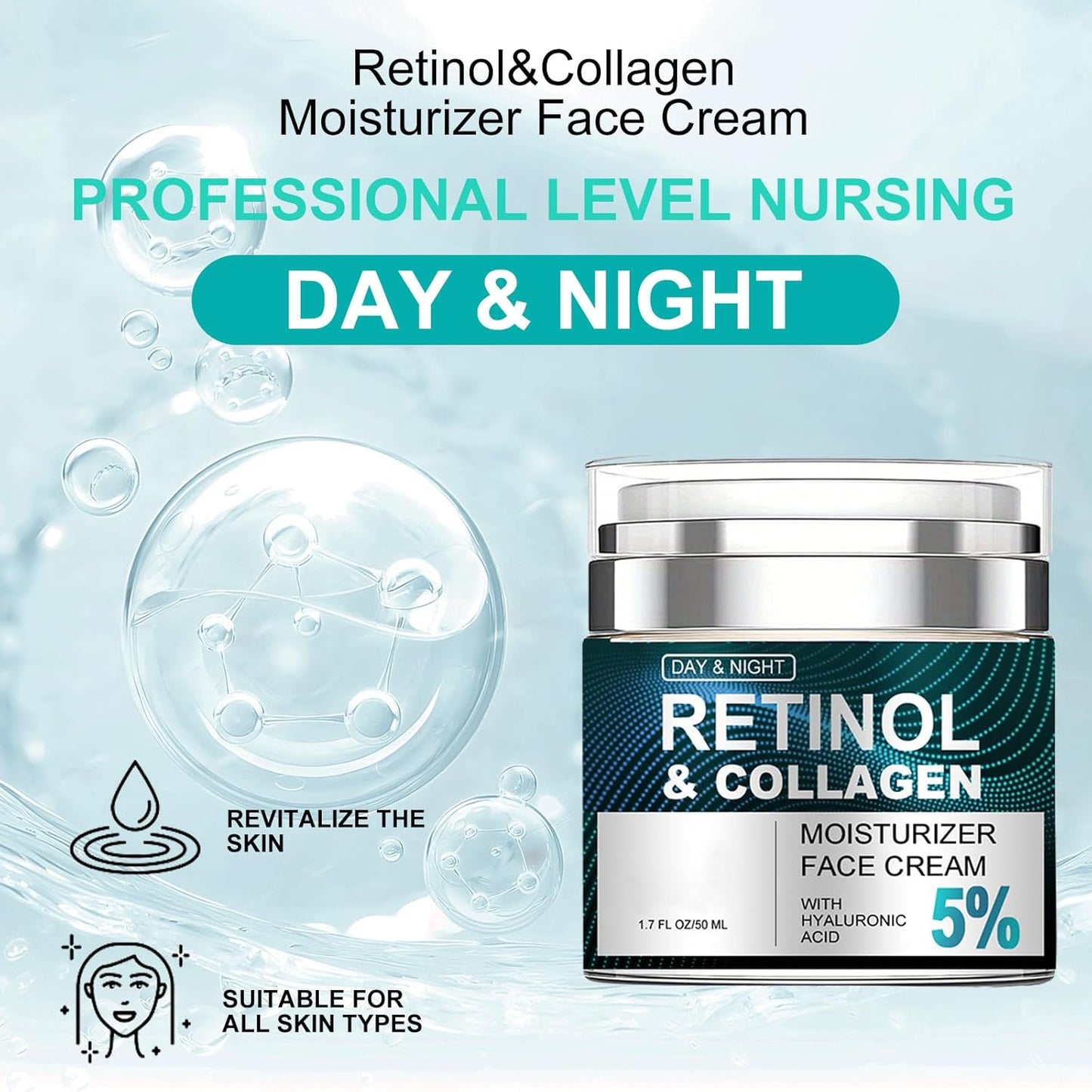 Retinol Moisturizing Cream – Anti-Aging Day & Night Face Cream