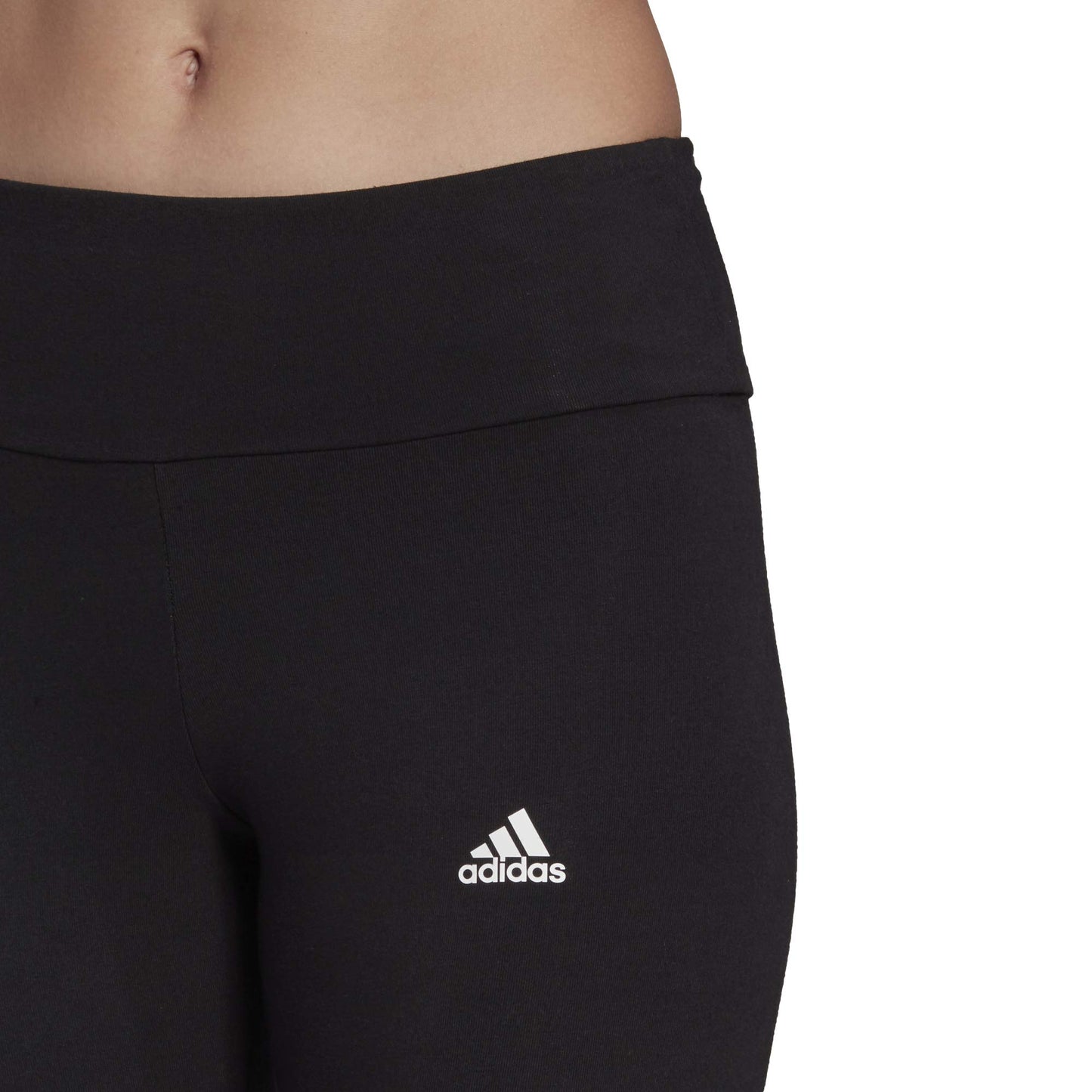 ADIDAS Women’s LIN Leggings – Black/White, High Waist, Comfortable Stretch Fit