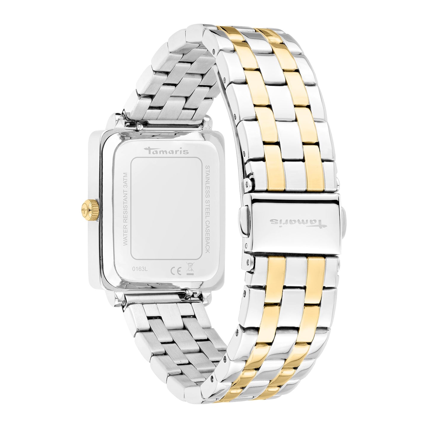 Tamaris ladies analogue wristwatch with quartz movement made of stainless steel with stainless steel bracelet