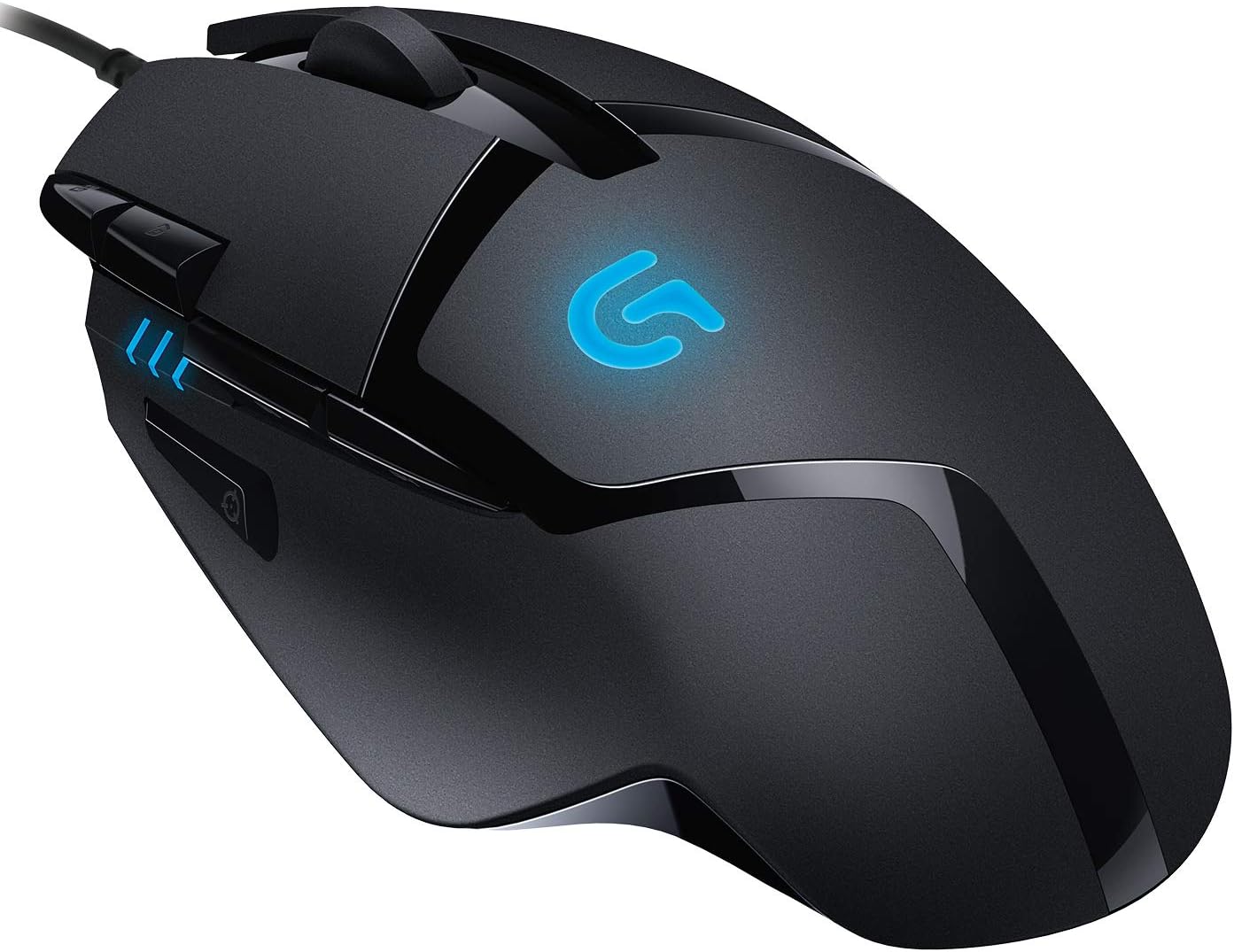 Logitech G402 Hyperion Fury Gaming-Maus mit 4K DPI optischem Sensor, 8 programmierbare Tasten, Taste zur DPI-Umschaltung, 32-Bit-ARM-Prozessor, Leichtgewicht, PC/Mac - Schwarz