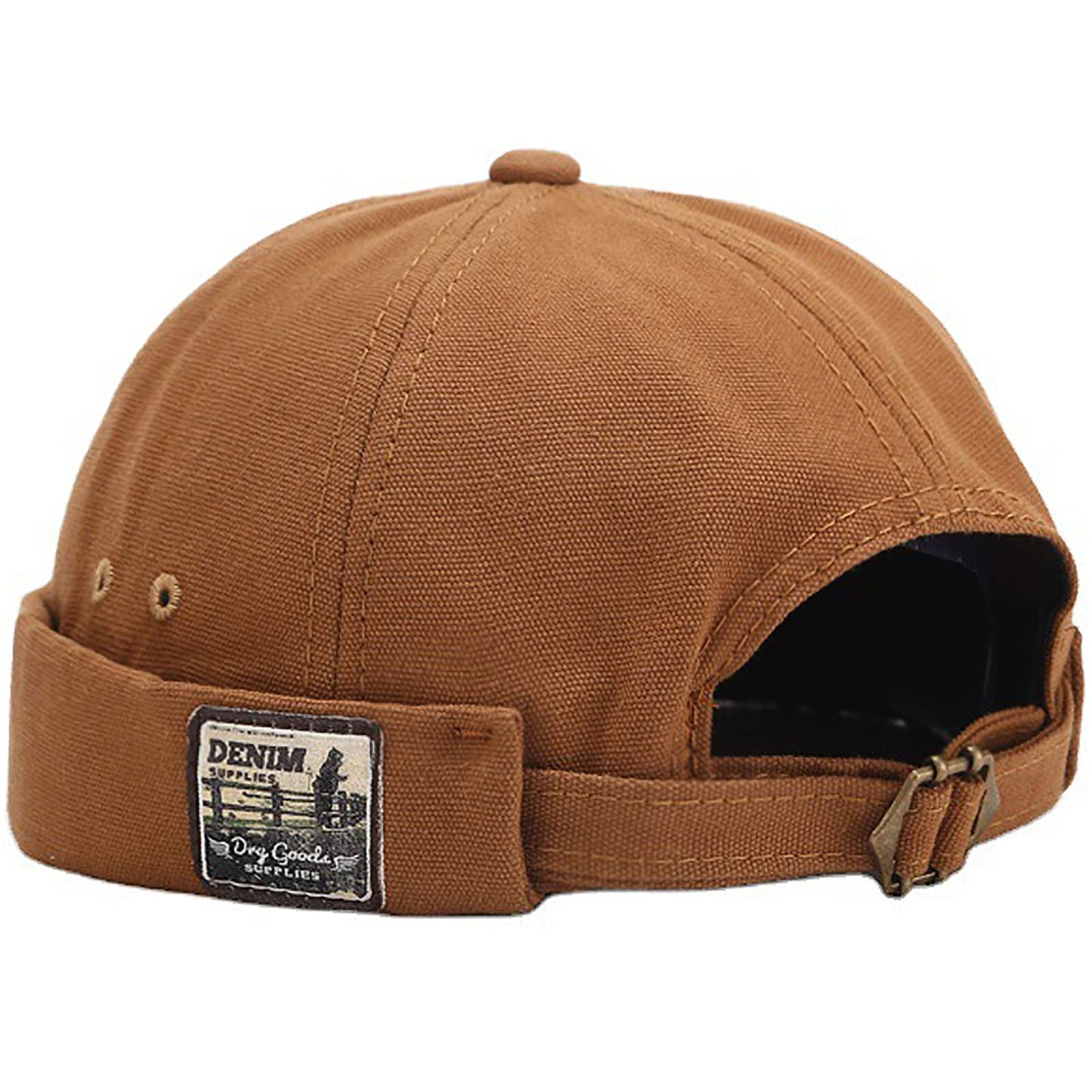 XYIYI Herren Dockermütze Brimless Hat Schädelkappe Arbeiter Matrosenmütze Gerollte Manschette Retro Beanie Mütze