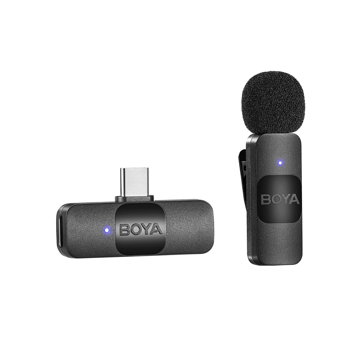 BOYA by-V1 Kabelloses Lavalier-Mikrofon für iPhone, 2,4 GHz, Plug-Play, Mini-Clip-On-Mikrofon mit Geräuschunterdrückung, für Vlogging, Video, Podcast, Interview, YouTube-Aufnahme
