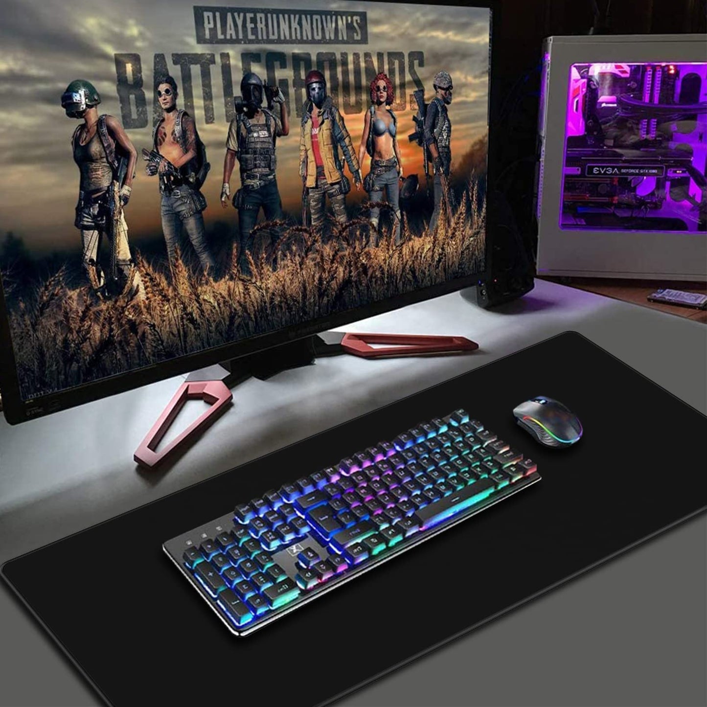 Anpollo Gaming Mouse Mat XXL 900 x 400 x 3 mm Non-Slip Desk Mat Table Mat Multifunctional Office Mouse Mat, Type 1