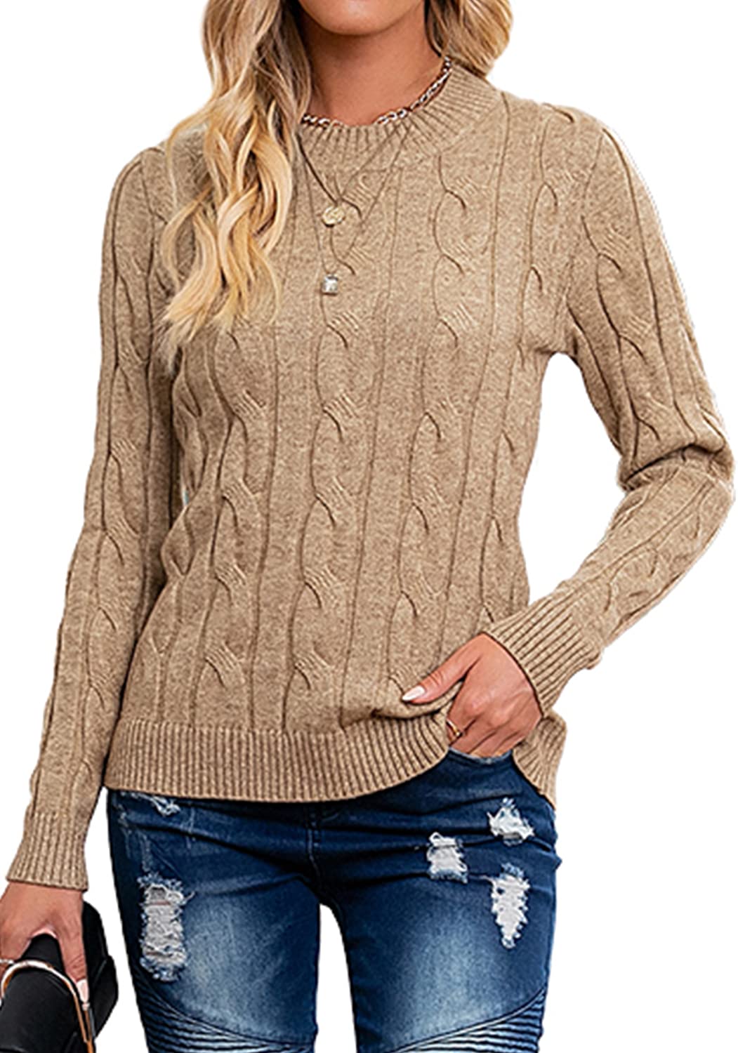 Women’s Casual Knit Sweater – Loose Fit Pullover