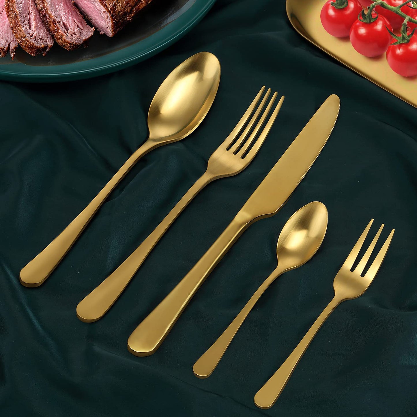 BEWOS Besteck Set für 6 Personen, 30 teilig Essbesteck Set inkl. Messer, Gabel, Löffel, Besteck Edelstahl Spiegelpoliert, Spülmaschinenfest
