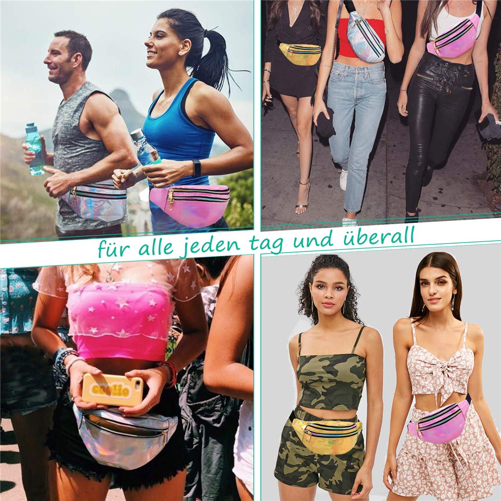 Waterproof Fashion Waist Bag – Reflective Fanny Pack