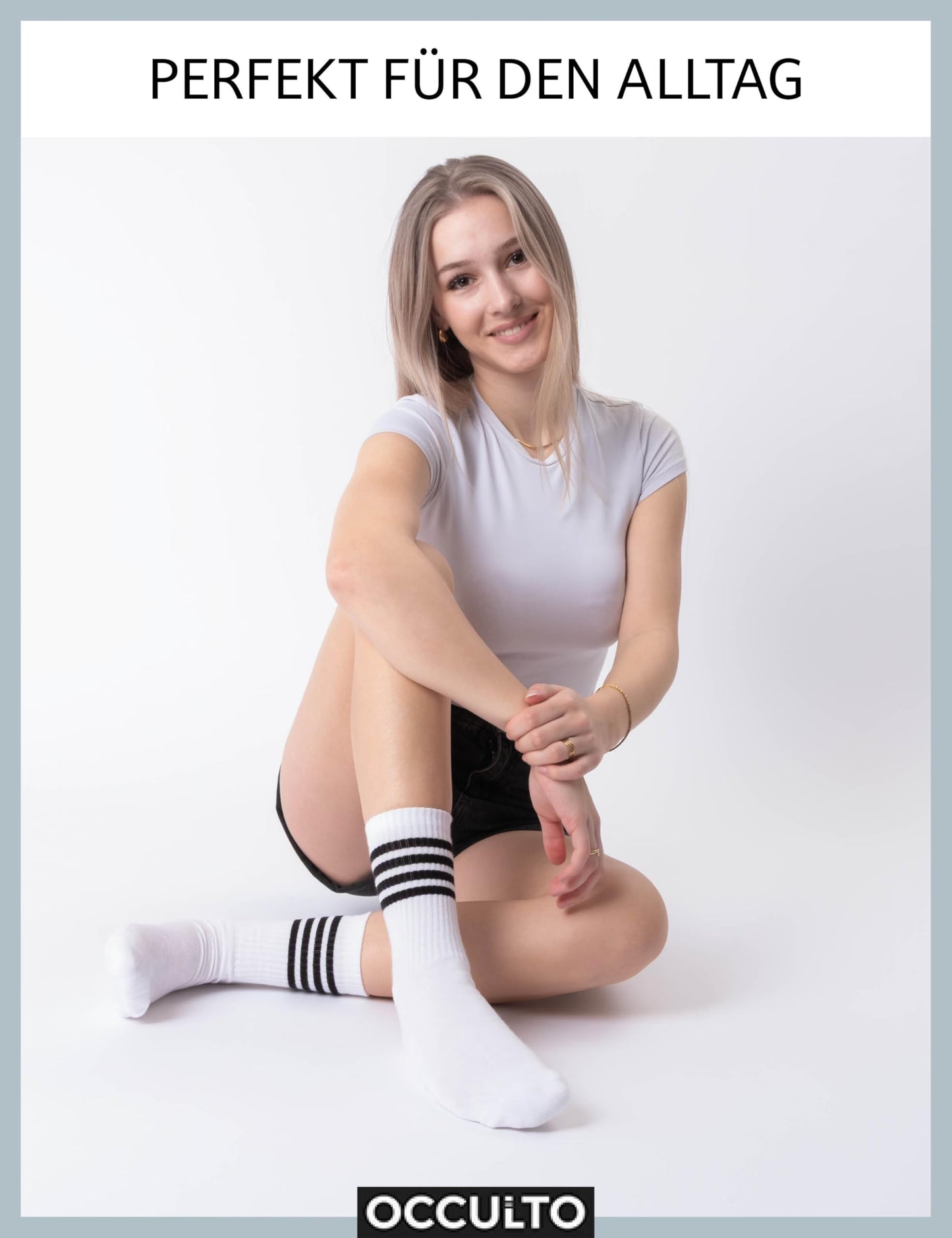 Occulto Women's Retro Tennis Socks – 6-Pack