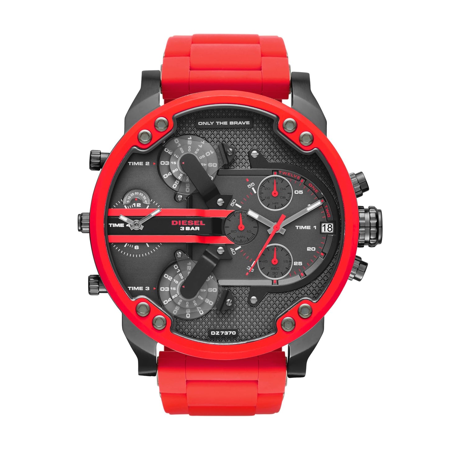 Diesel Mr. Daddy Men's Multifunctional Watch with Silicone, Stainless Steel or Leather Strap
