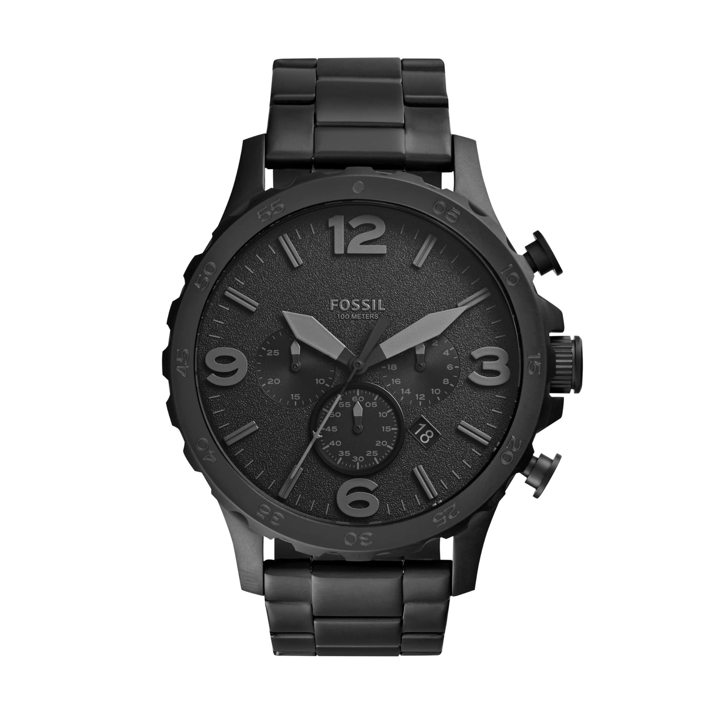 Fossil Nate Uhr Für Herren, Quarzwerk Chronograph Mit Edelstahl- Oder Lederarmband