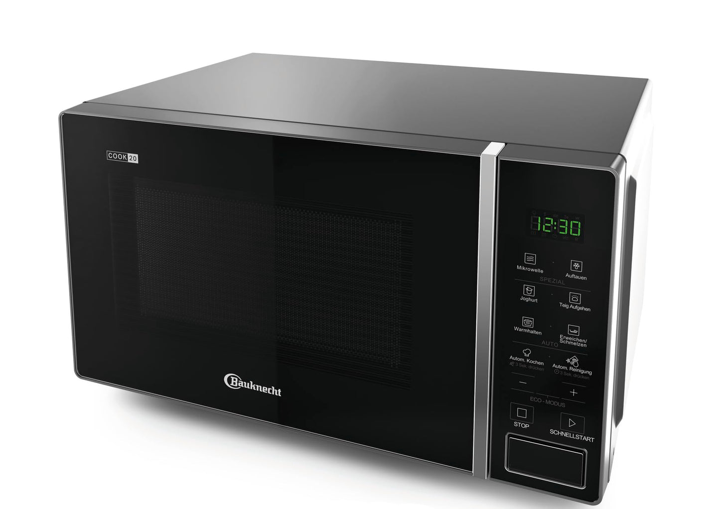 Bauknecht MWK 201 B Mikrowelle/ 20 l Garraum/Automatikprogramme/Schmelzfunktion/Kombination Grill und Mikrowelle/Schnellstart-Funktion (Rapid-Start)/ Warmhaltestufe/Funktion Teig gehen lassen