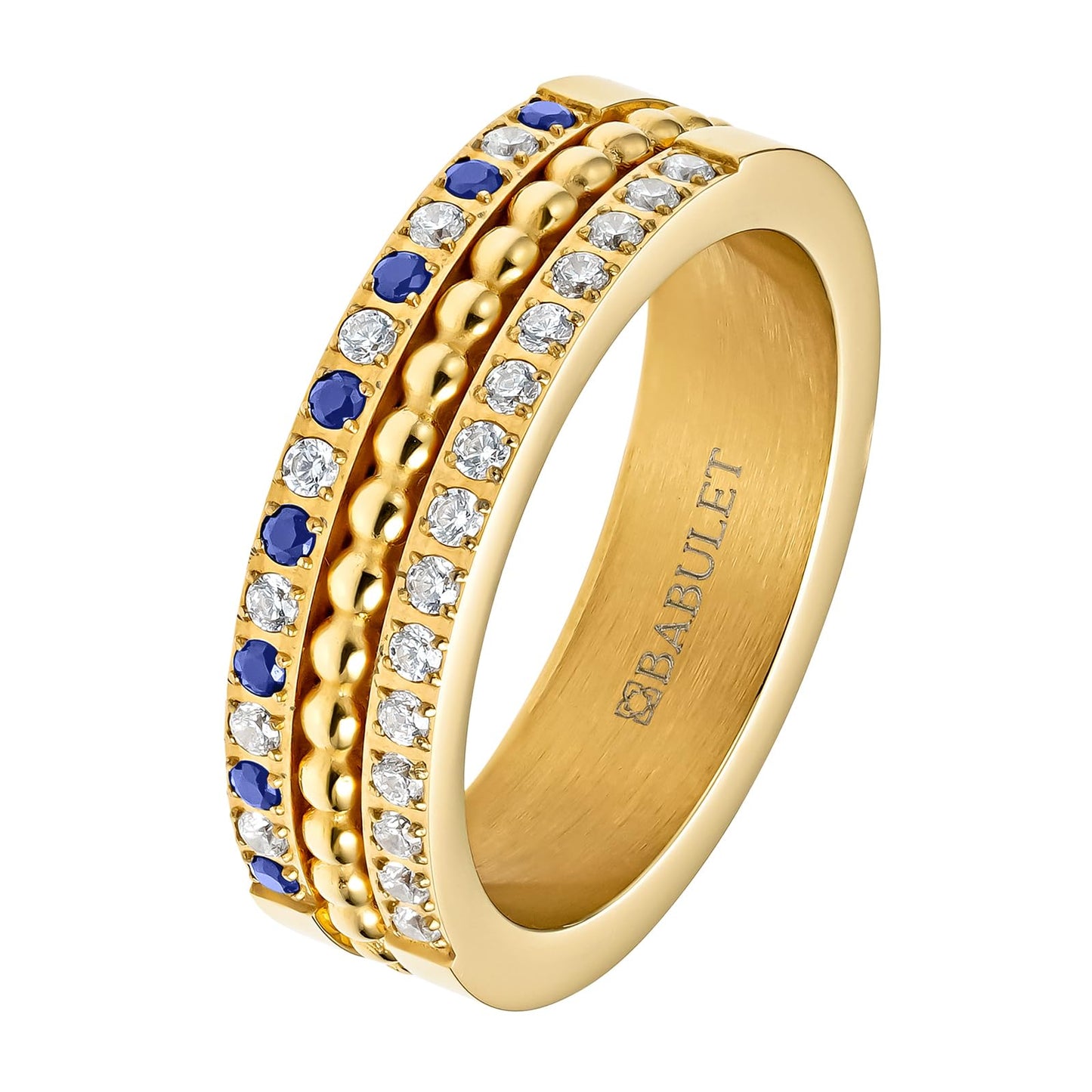 Gold Anxiety Ring for Women – Stress-Relief Spinner Ring