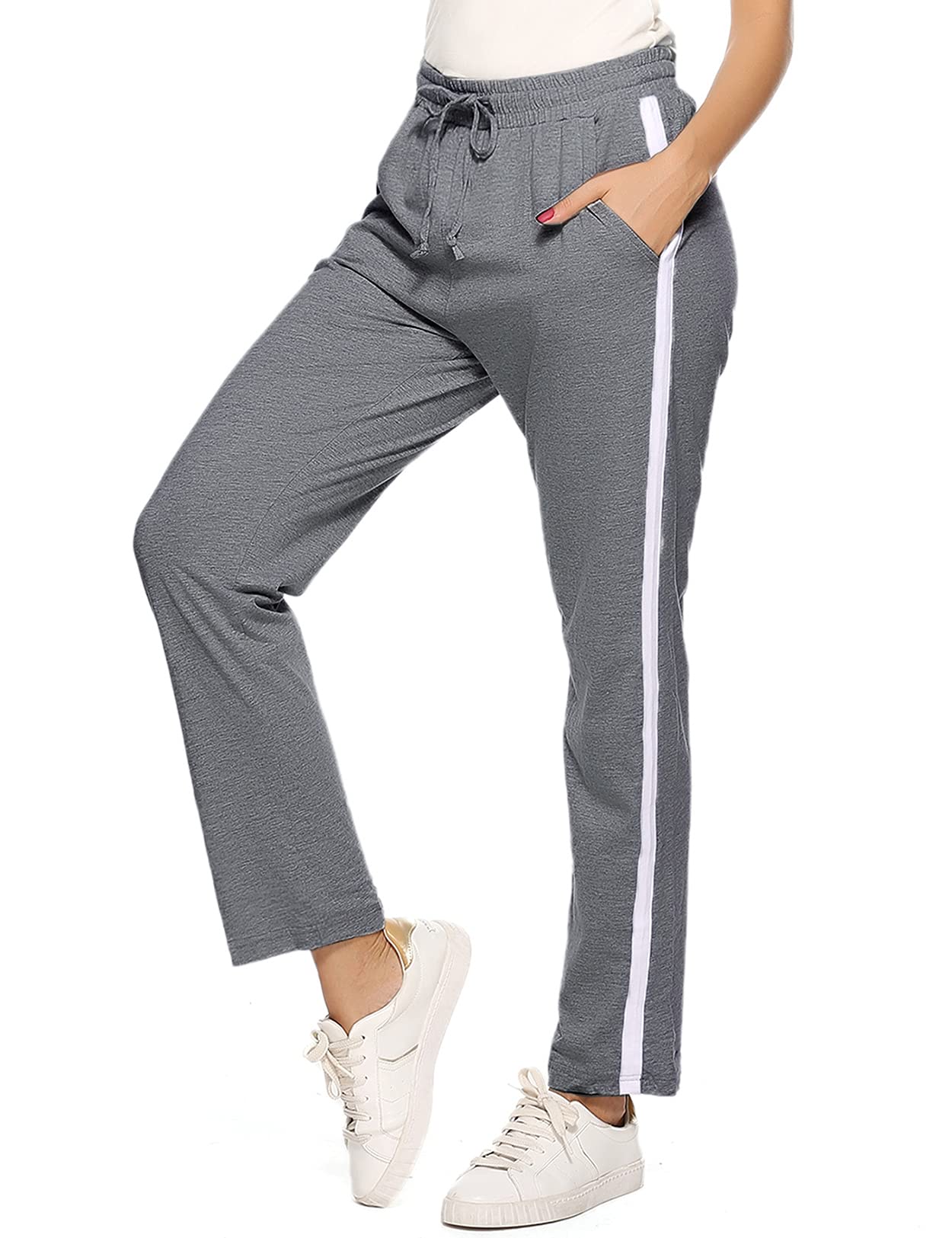 Irdcomps Women’s Jogging Pants – Cotton Wide Leg Sweatpants