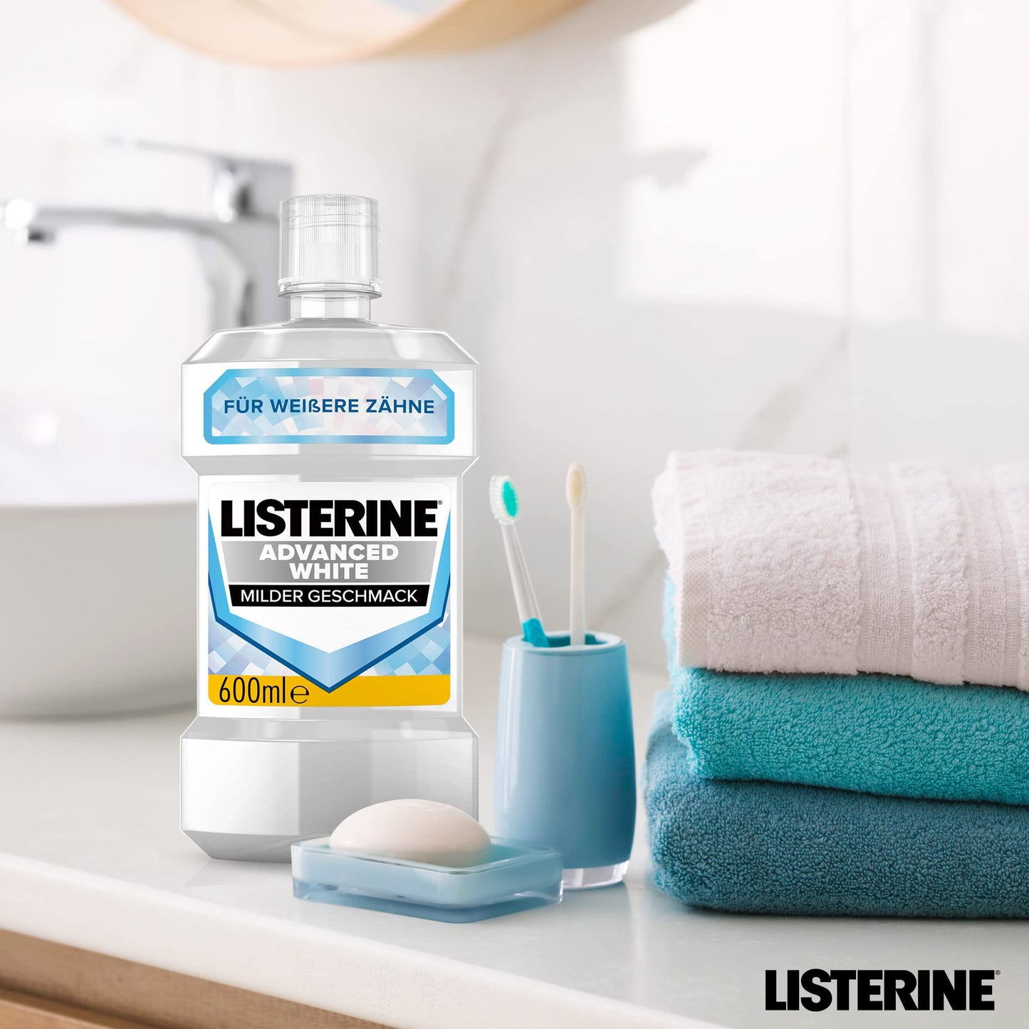 LISTERINE Smart Kidz Mild Berry (500 ml), antibakterielle Kinder Mundspülung ohne Alkohol & ohne Zucker, Mundwasser schützt vor Karies, geeignet für Kinder ab 6 Jahren