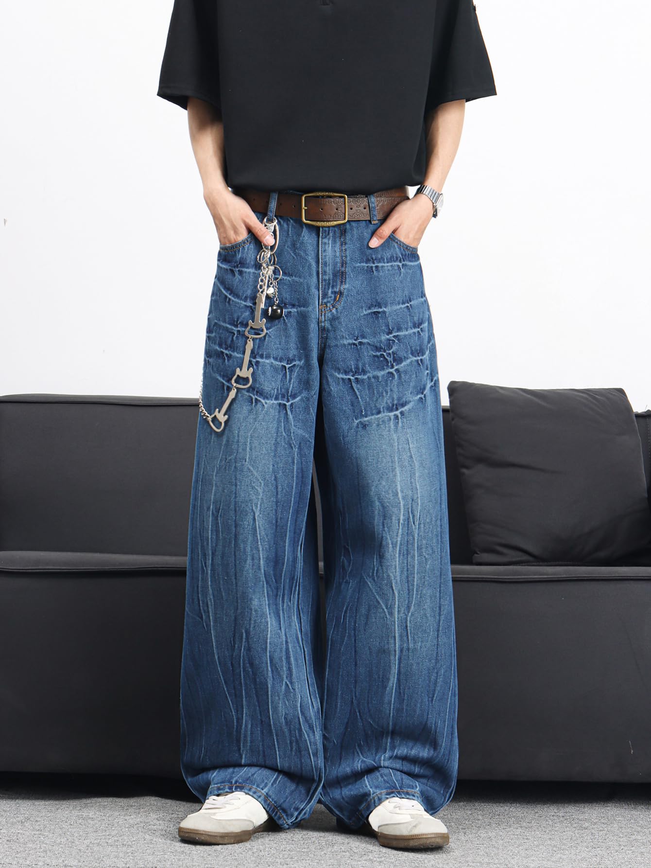 Zewool Men’s Distressed Baggy Jeans