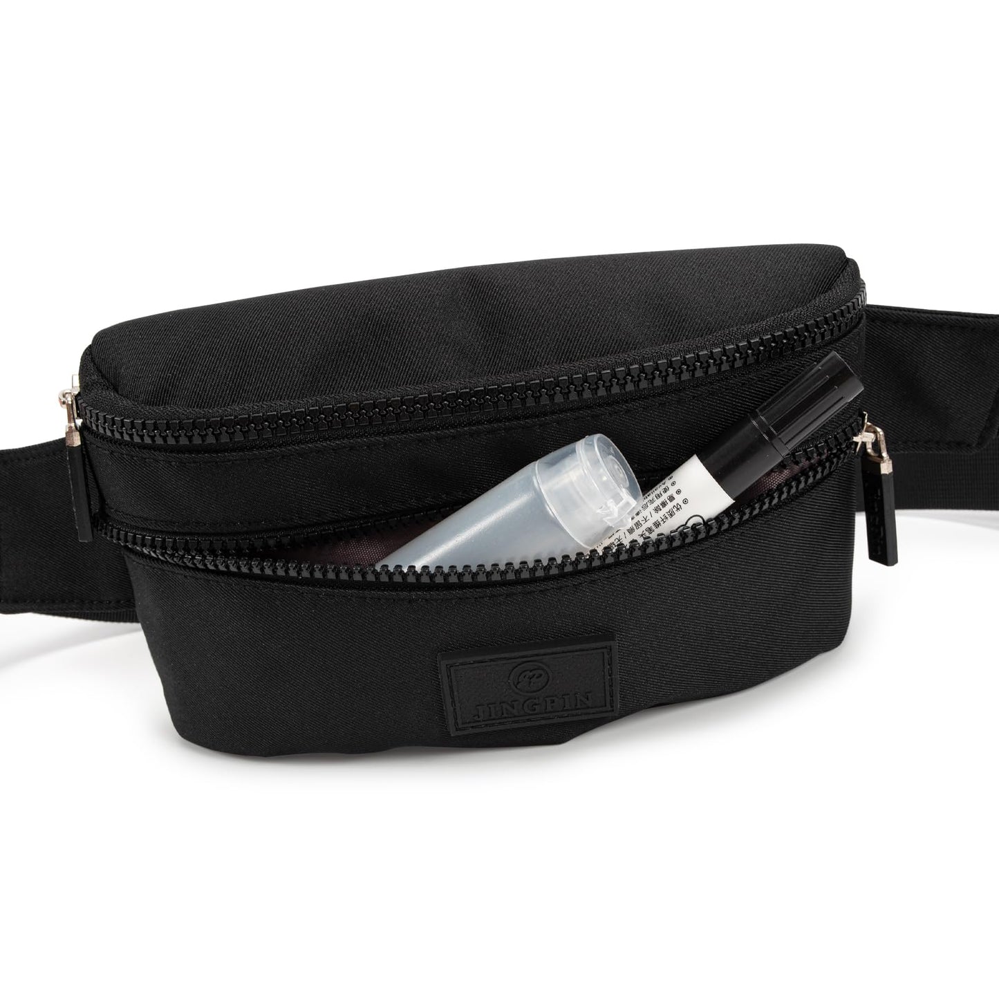 Bauchtasche Herren Und Damen, Fanny Pack, Gürteltasche Herren, wasserdichte Bauchtasche, für Reisen, Radfahren, Arbeit, Sport und Wandern (Schwarz)