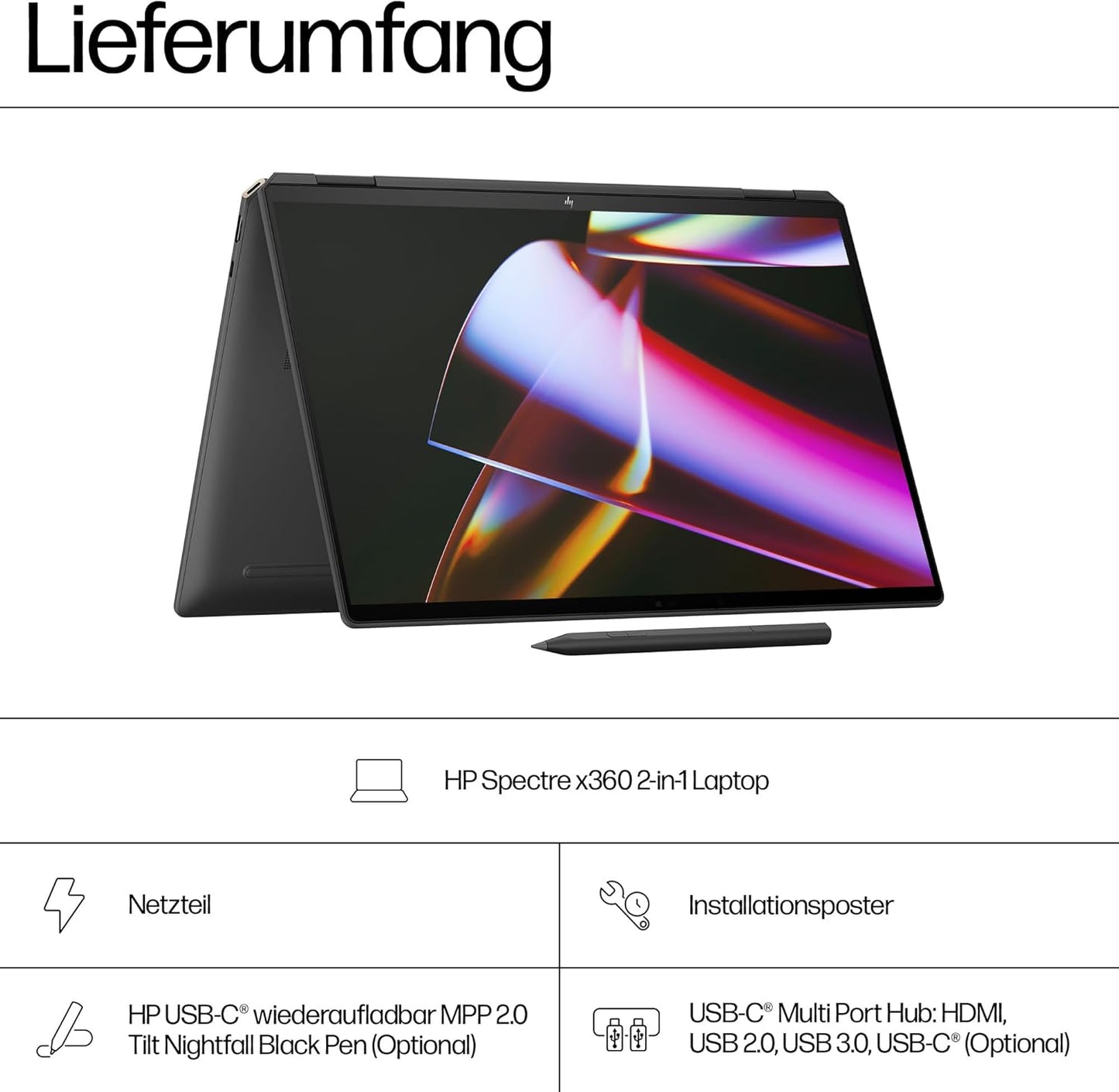 HP Spectre x360 16" WQXGA Touch, Intel Ultra 7, 2-in-1 Laptop