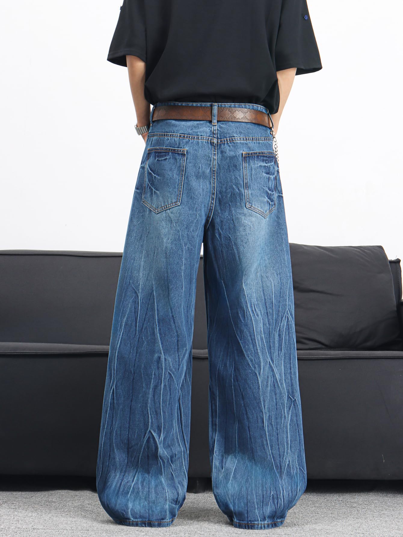 Zewool Men’s Distressed Baggy Jeans