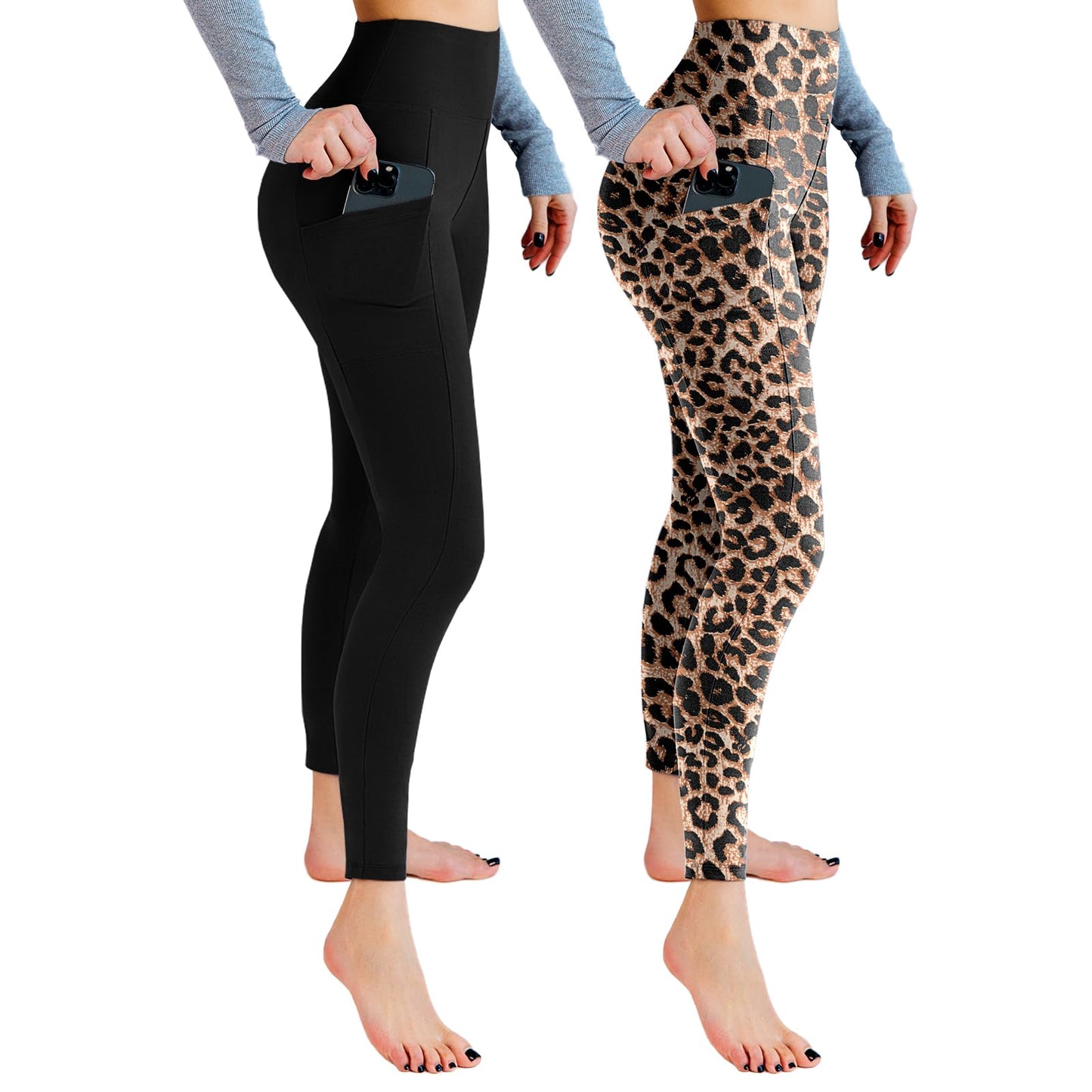 2-Pack Women’s High-Waist Sport Leggings with Pockets