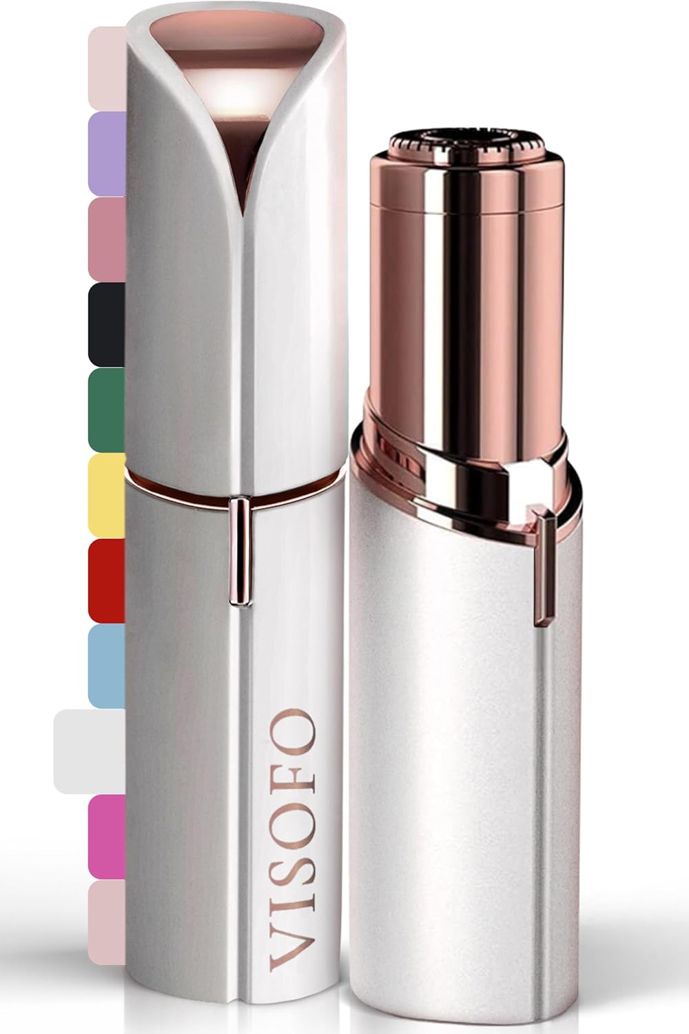 VISOFO Gesichtshaarentfernung für Frauen – Elektrischer Rasierer, kleines Dermaplaning-Entferner-Werkzeug, Finishing-Epilierer, Trimmer, makelloses Gesicht, Dermaplane-Rasierer, Beauty-Gadgets (Coral)