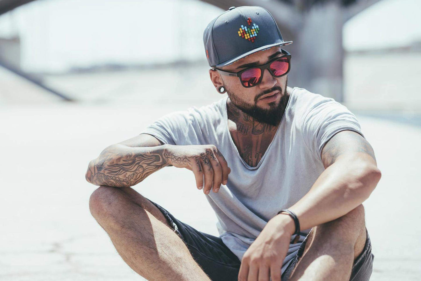 Nebelkind Snapback-Cap-Herren Damen Pixel, Einheitsgröße OneSize, Größenverstellbar, Unisex, hochwertige Basecap trendig, Streetwear Style, Baseball-Kappe mit geradem Schirm, Retro