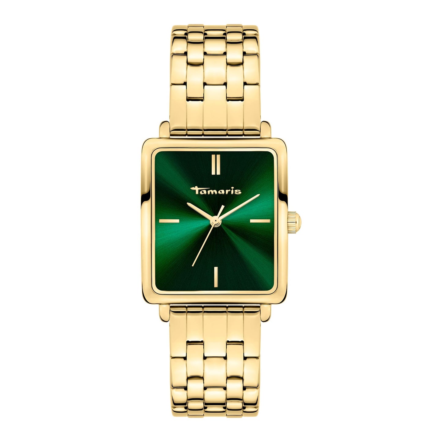 Tamaris ladies analogue wristwatch with quartz movement made of stainless steel with stainless steel bracelet