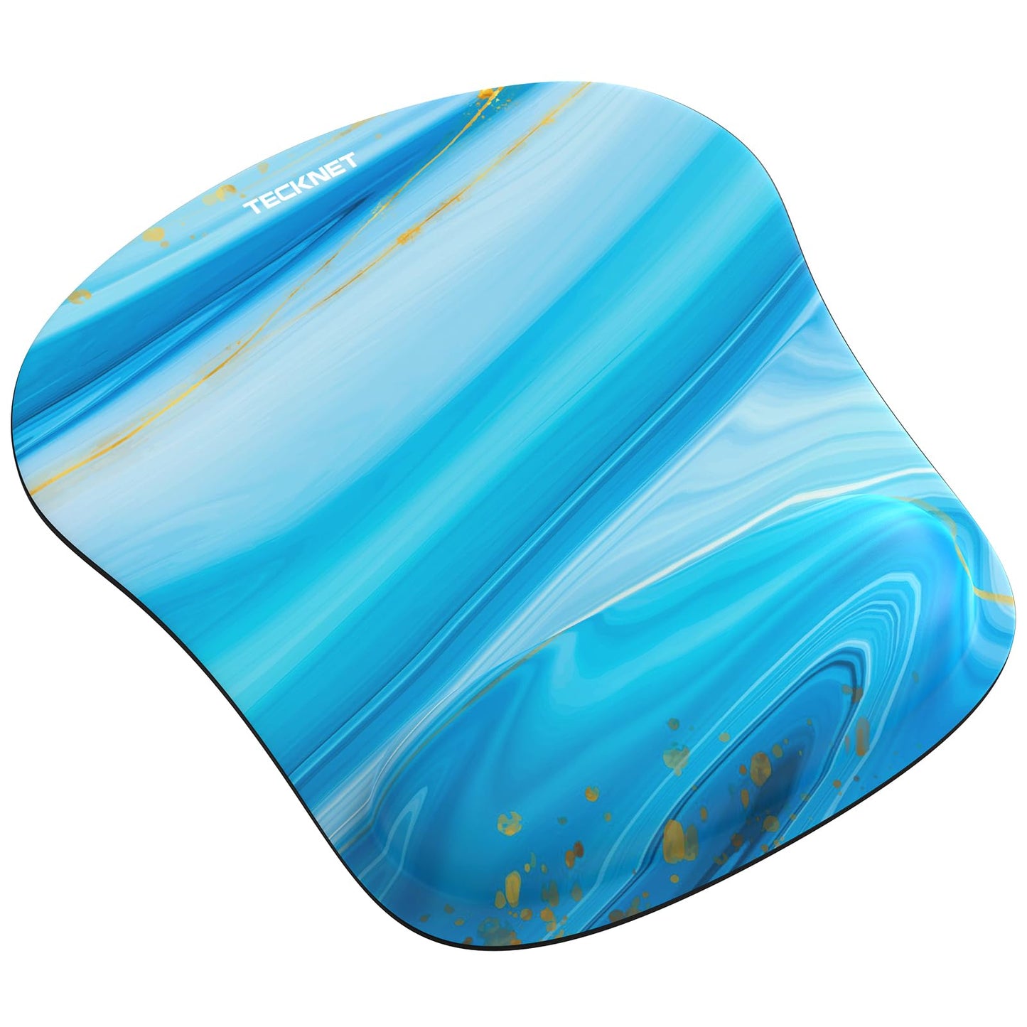 TECKNET Mauspad mit Gelkissen, Memory Foam Mousepad Ergonomisches Wasserdicht Komfort Mausmatte mit Handgelenkpolster Handauflage für Alle Maus Offfice Heim Computer Laptop