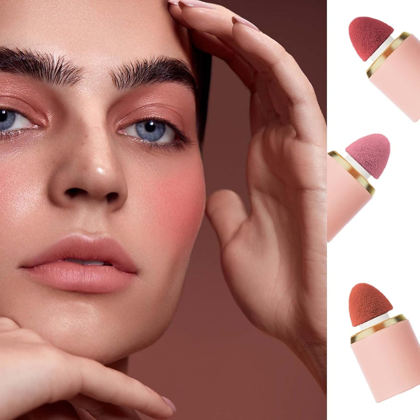 EONFAVE Blush Stick Liquid – 3-Color Waterproof Cream Blush Set