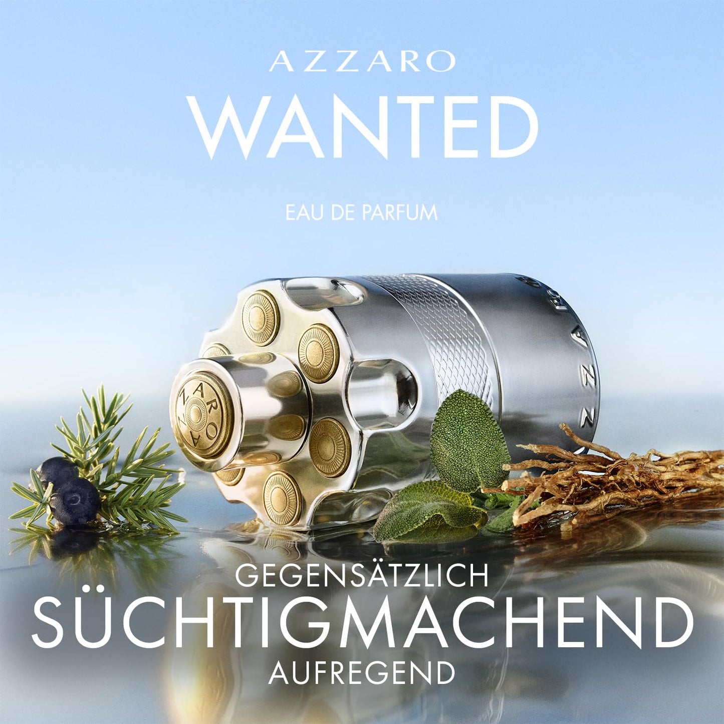 Azzaro Wanted Parfüm für Herren, Eau de Parfum pour Homme, Holzig-aromatisch-würziger Herrenduft, Abenteuerliches Männerparfum