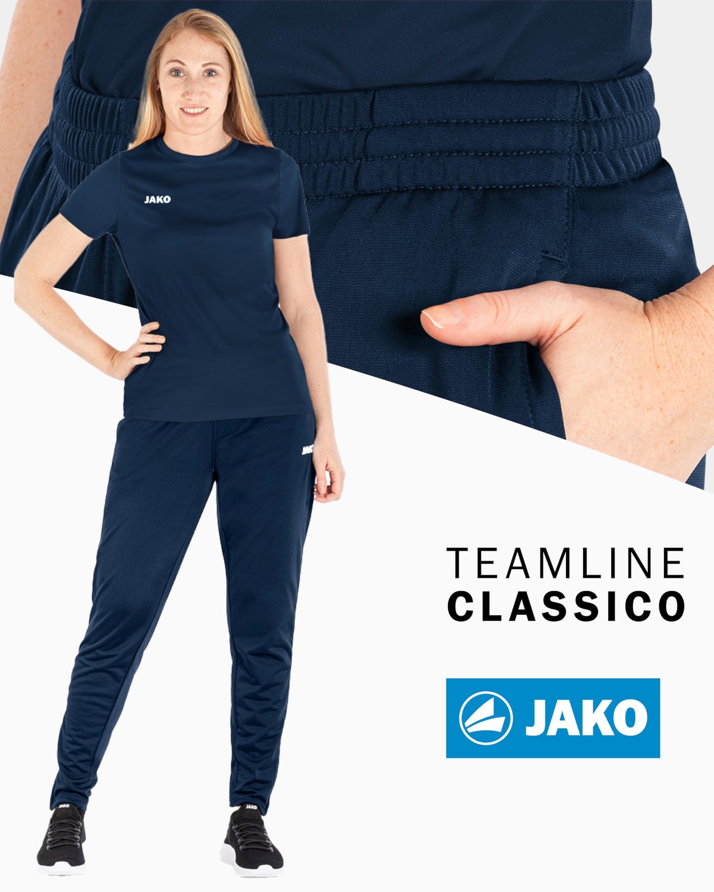 JAKO Women’s Classico Sport Pants – Jogging Pants