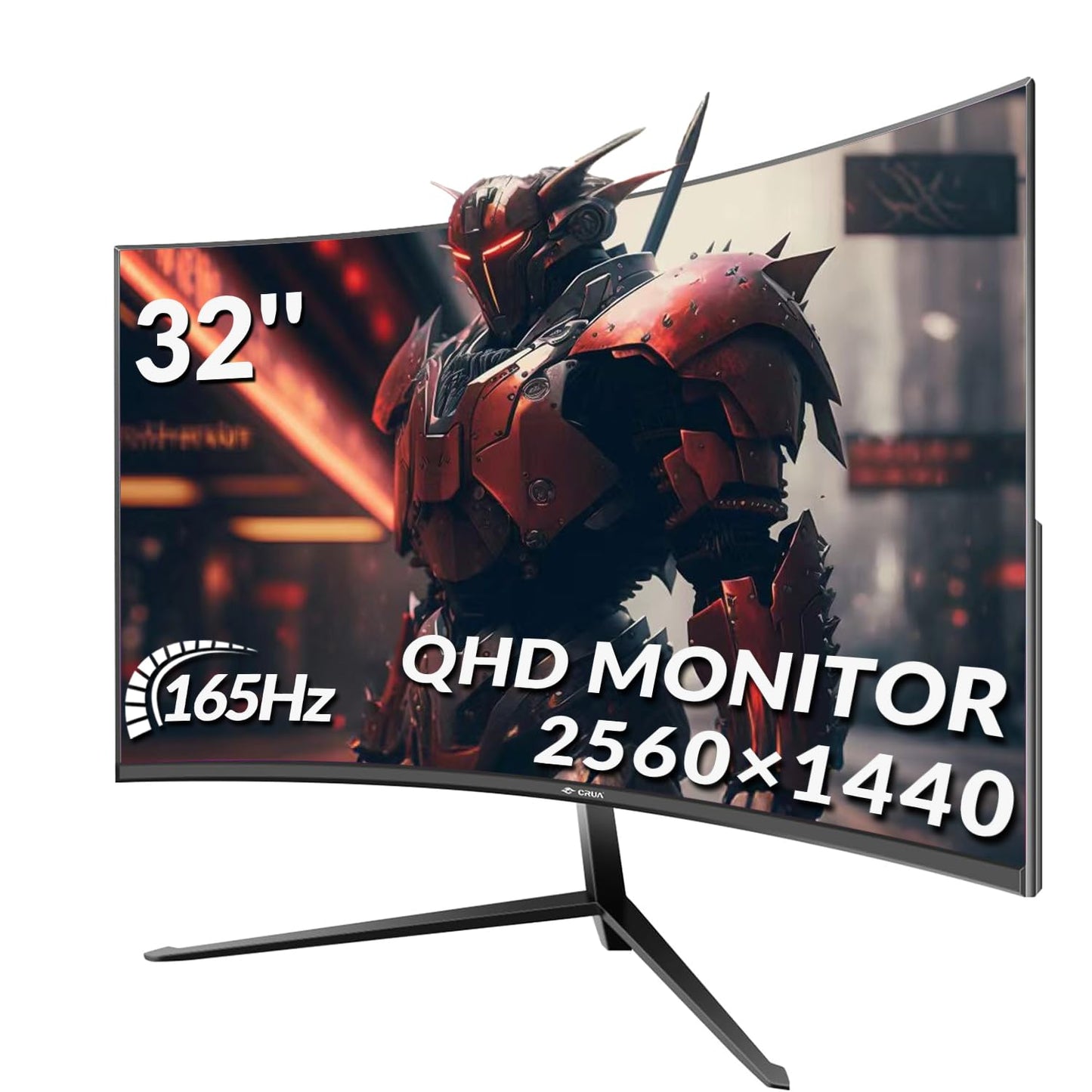 CRUA 27 Inch 200Hz Curved Gaming Monitor, FHD 1080P 1800R PC Monitor, 1ms GTG with FreeSync, Low Motion Blur, Eye Protection, VESA, DisplayPort, HDMI, Black