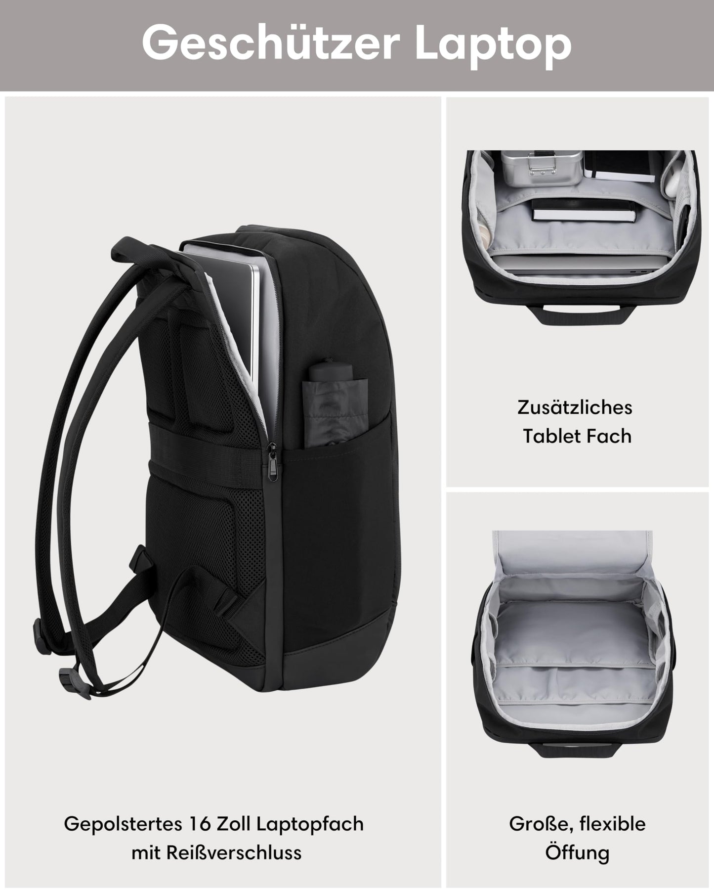 Larkson Niklas Laptop Backpack 16" – Business, Travel & Work Backpack for Men & Women