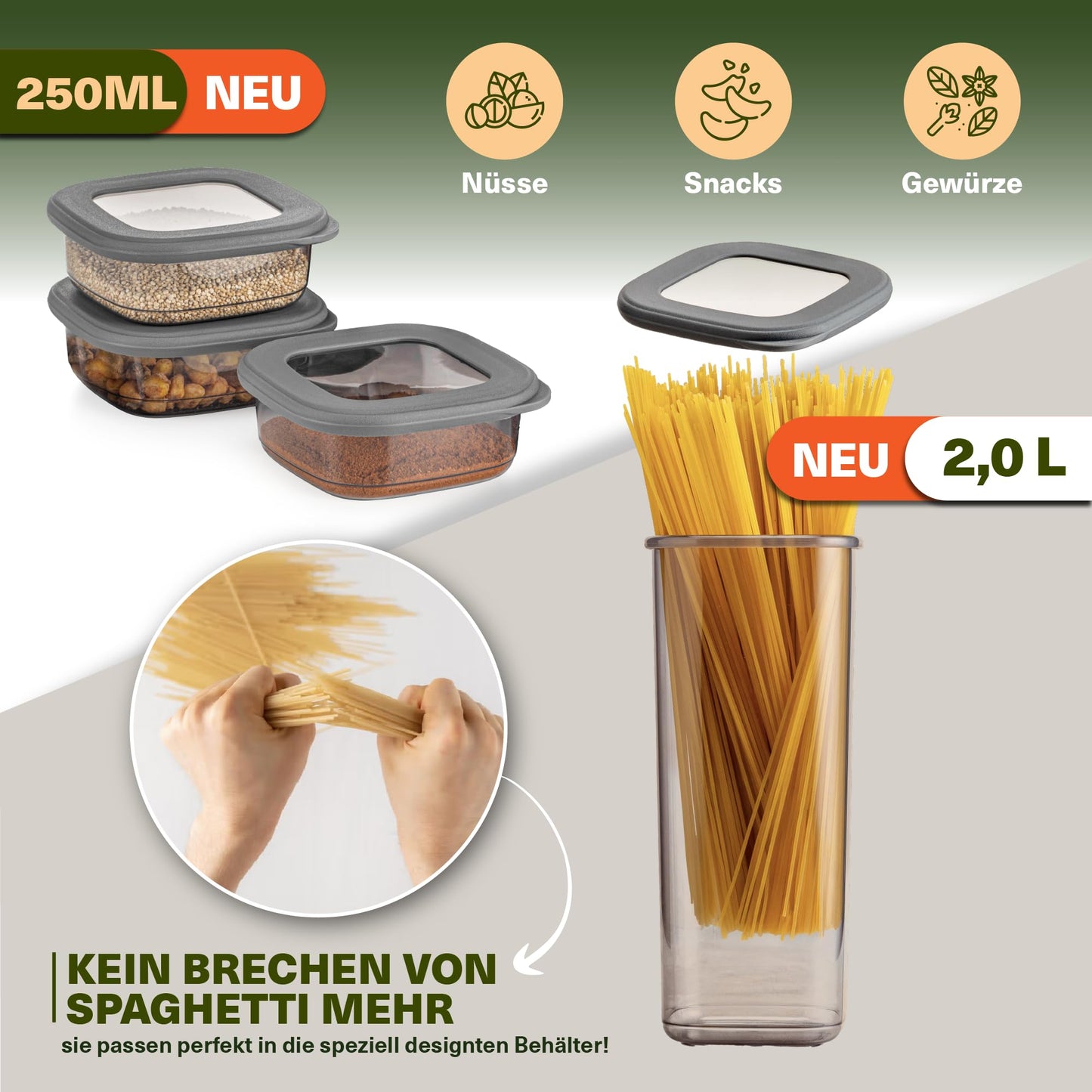 Viwares Vorratsdosen mit Deckel Luftdicht, 12er Vorratsbehälter Set BPA-Frei, Vorratsdose zur Müsli Mehl Aufbewahrung Küche, Praktische Organizer Küche, Frischhaltedosen für Lebensmittelaufbewahrung