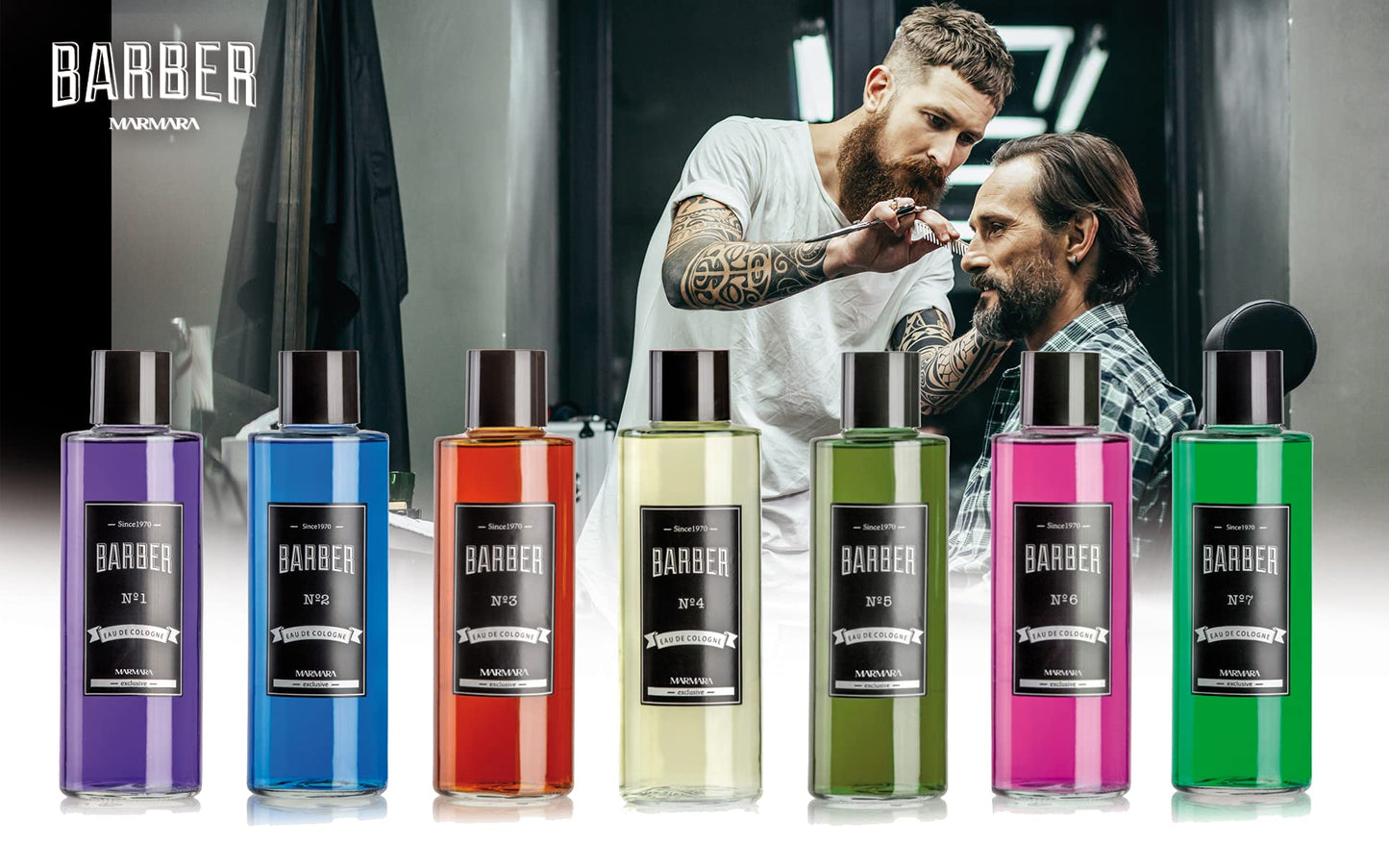 BARBER MARMARA No.2 After Shave Balsam Herren - Cream Cologne Men - 400ml - Männer Aftershave Gel - Rasur Nachbehandlung - pflegt und kühlt - gegen Rasur Brand - Gesichtspflege - Barbershop-Duft