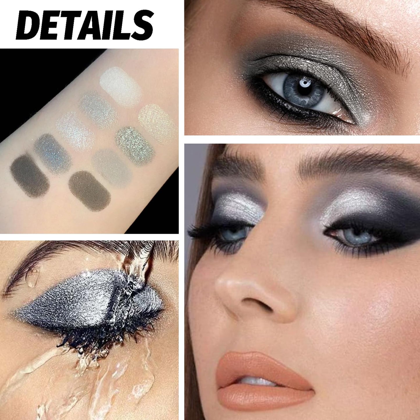 Lilbitty Nude Brown Eyeshadow Palette – Rose Gold & Dark Brown Bronze Highly Pigmented Long-Lasting Cream Eyeshadow for Brown Eyes