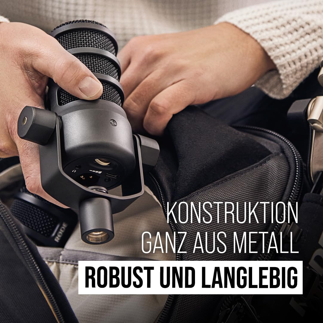 RØDE NT-USB+ Professionelles USB-Mikrofon für Profi-Audioaufnahmen direkt auf dem Computer oder Mobilgerät, schwarz